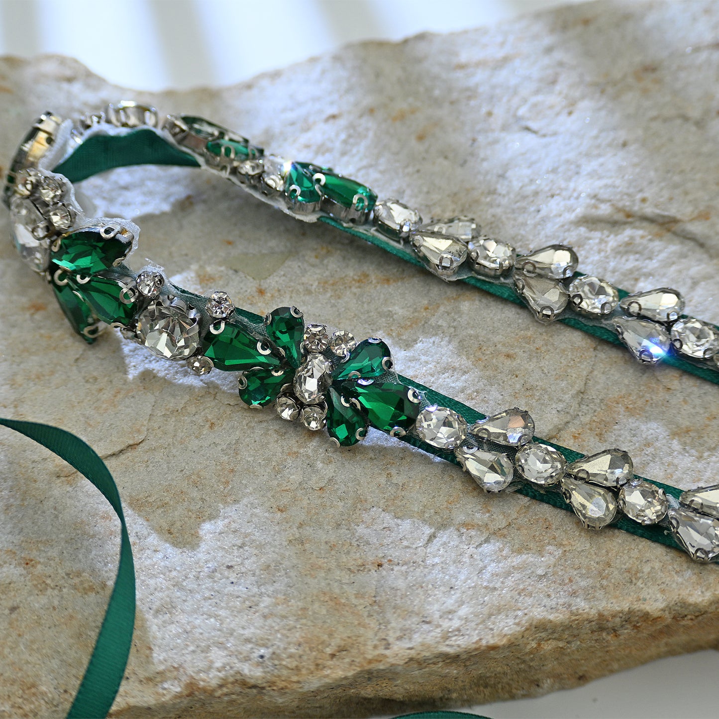 Bridella BS163KL Green Rhinestone Belt