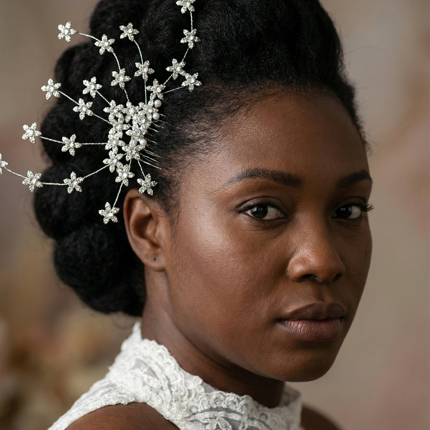 Bridella BHP502-S Silver Rhinestone Hair Comb