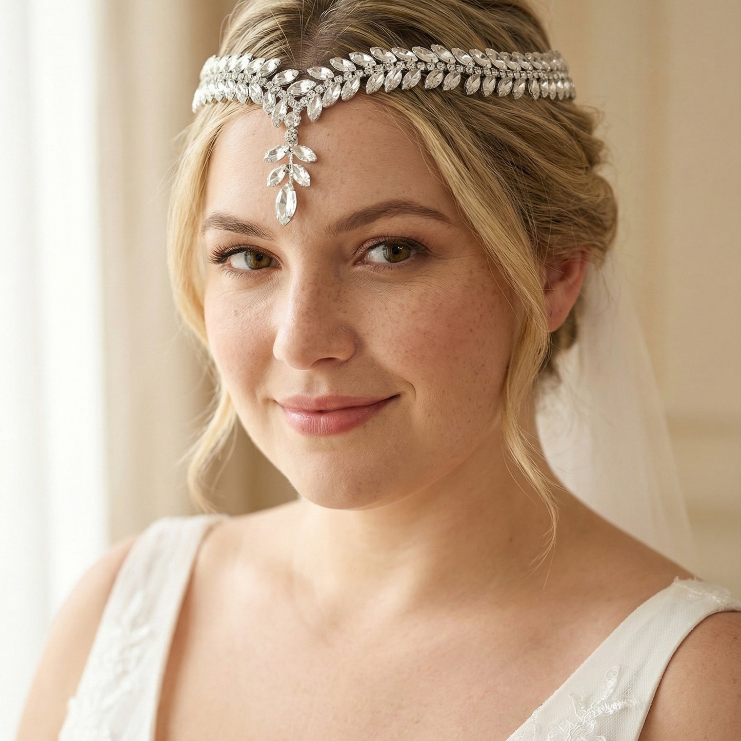 Bridella BHP529-S Silver Rhinestone Tiara