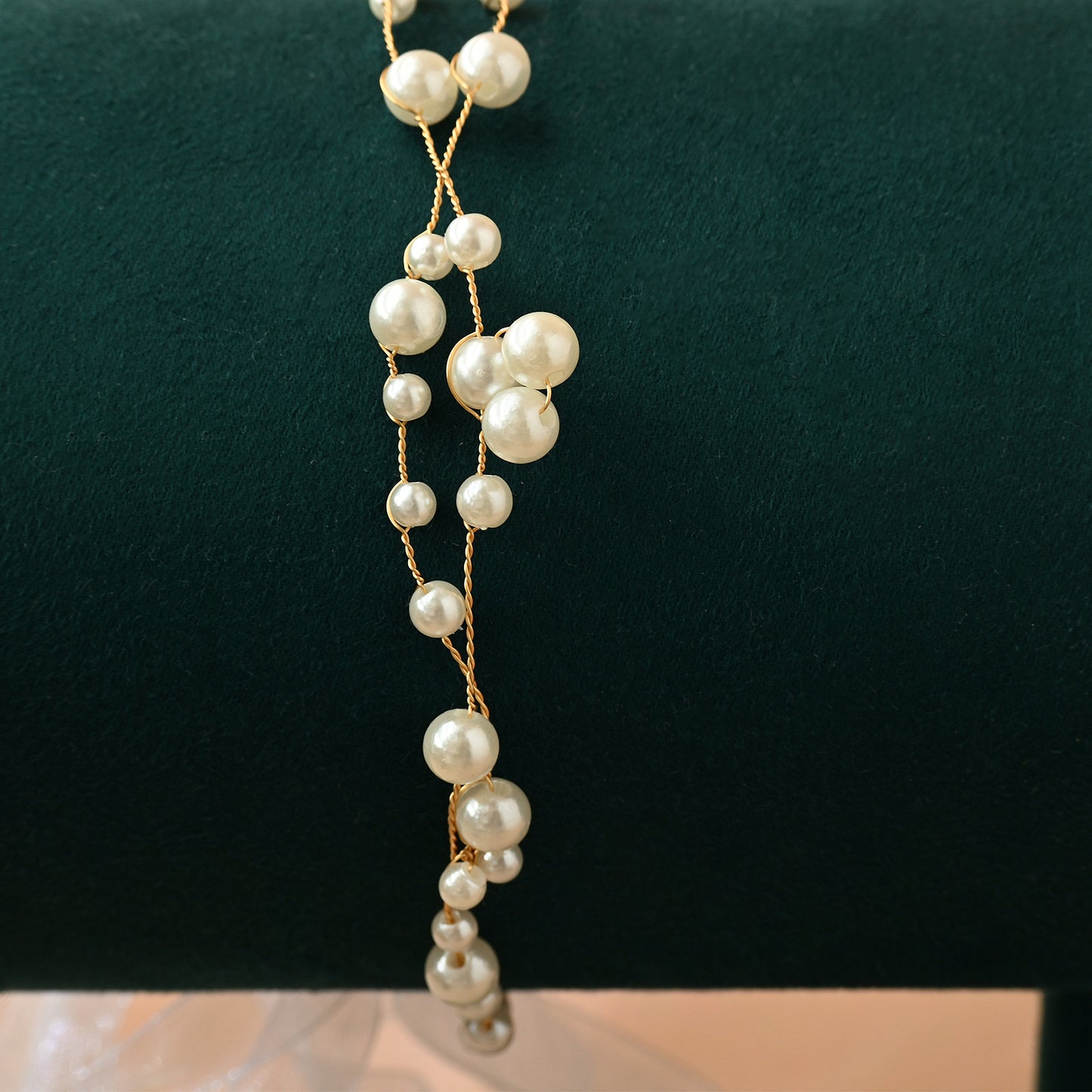 Bridella BHP36 Gold Pearl Headband