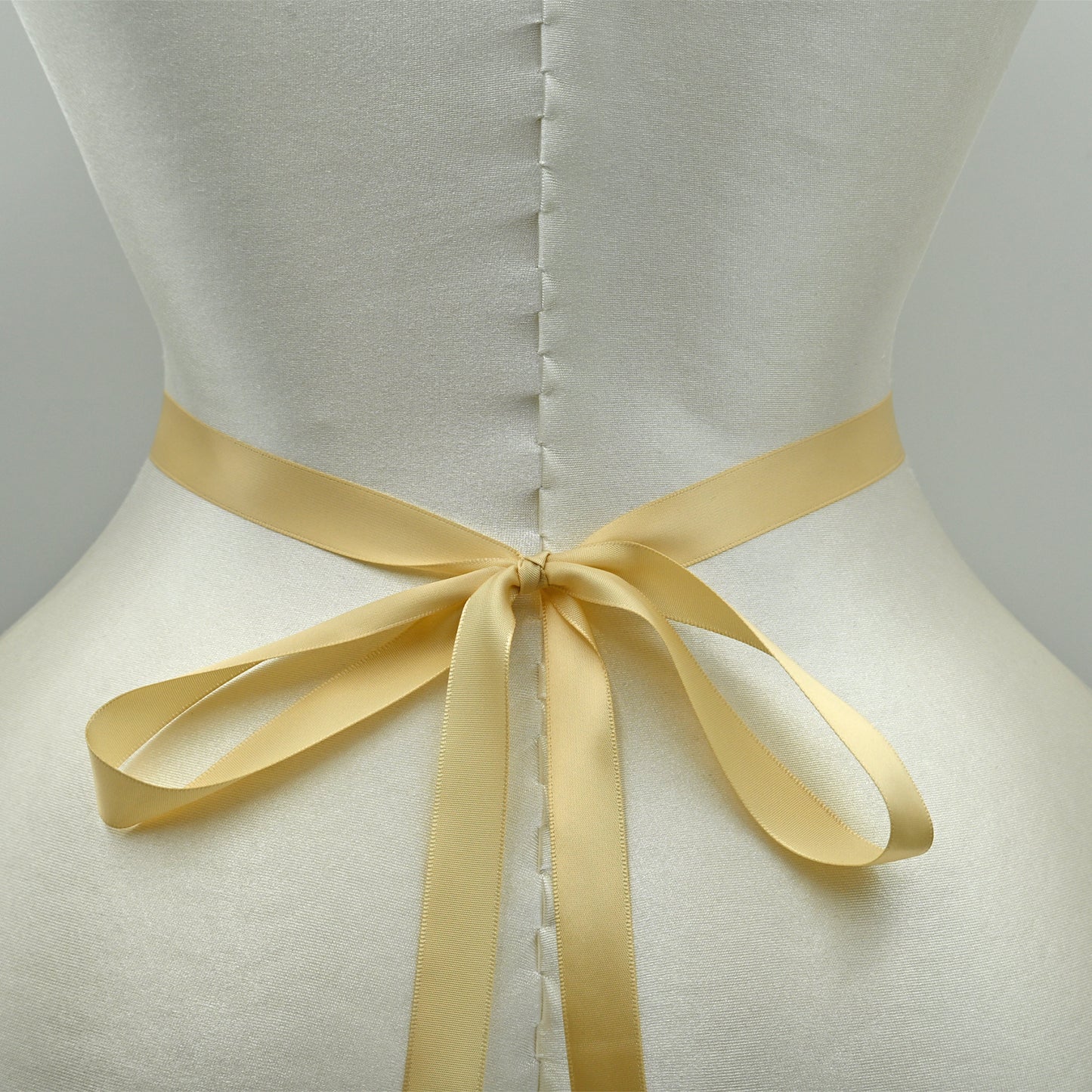 Bridella BS257- Champagne Ribbon Green Rhinestone Belt