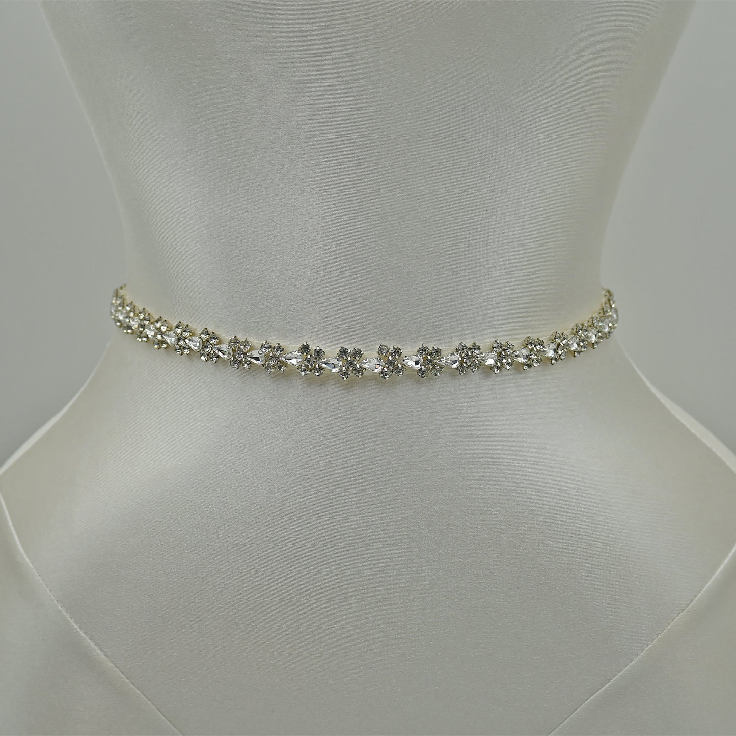 Bridella BS129 Silver Rhinestone Belt