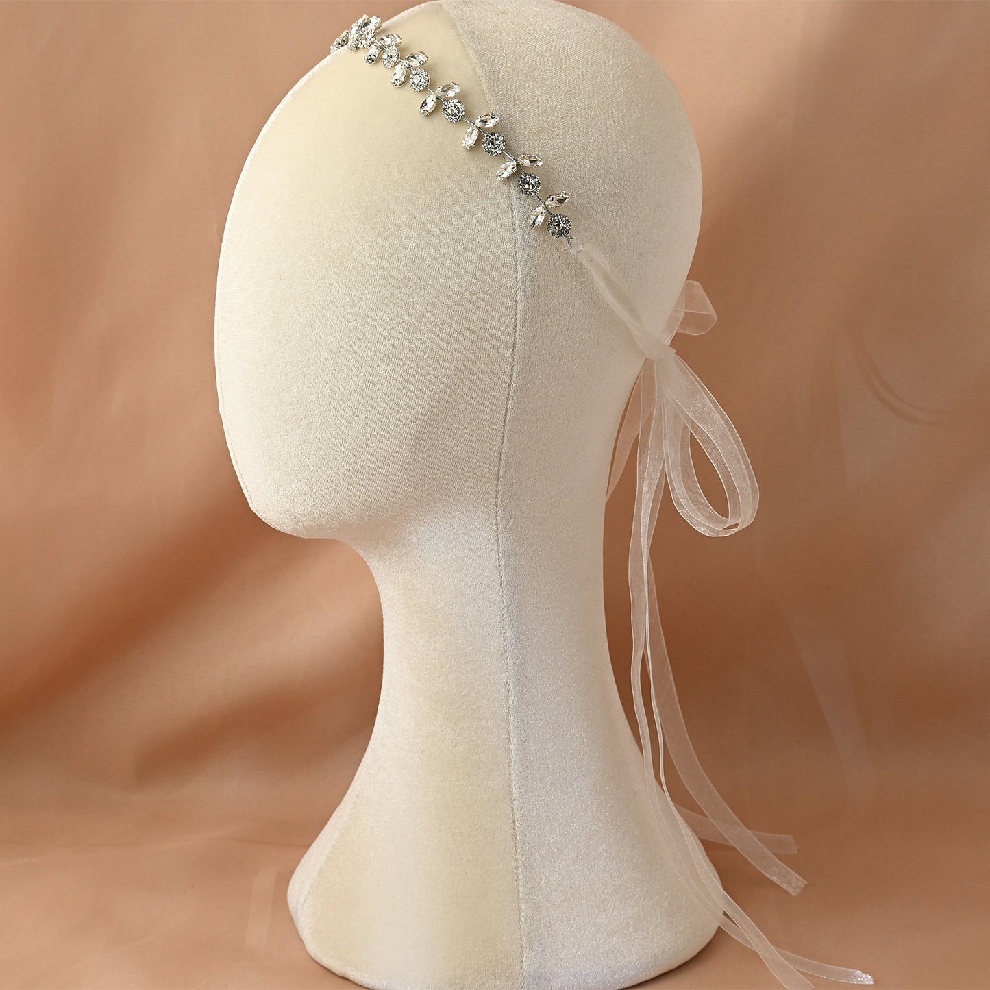 Bridella BHP309-S Sliver Rhinestone Crown