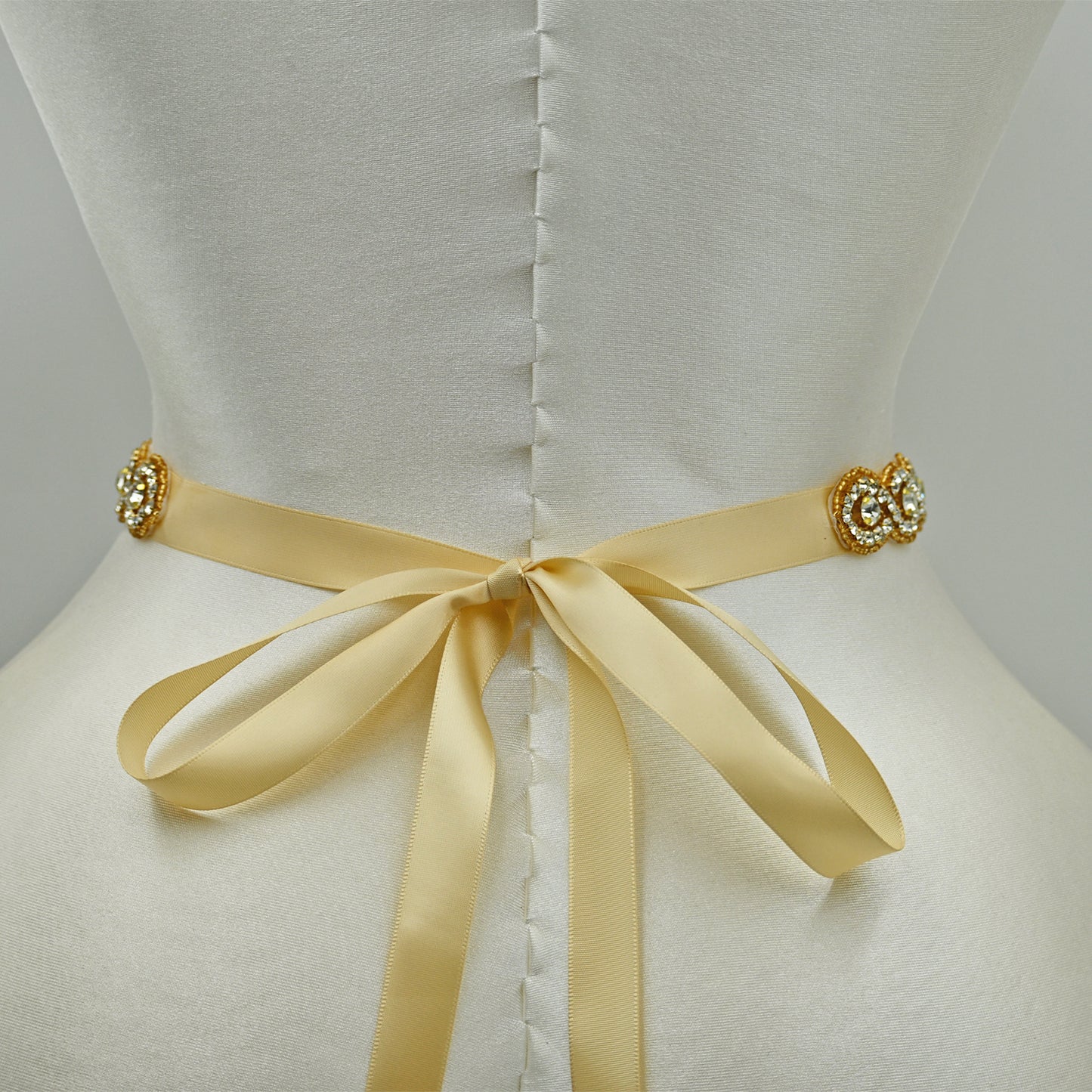 Bridella BS28G Champagne Rhinestone Belt
