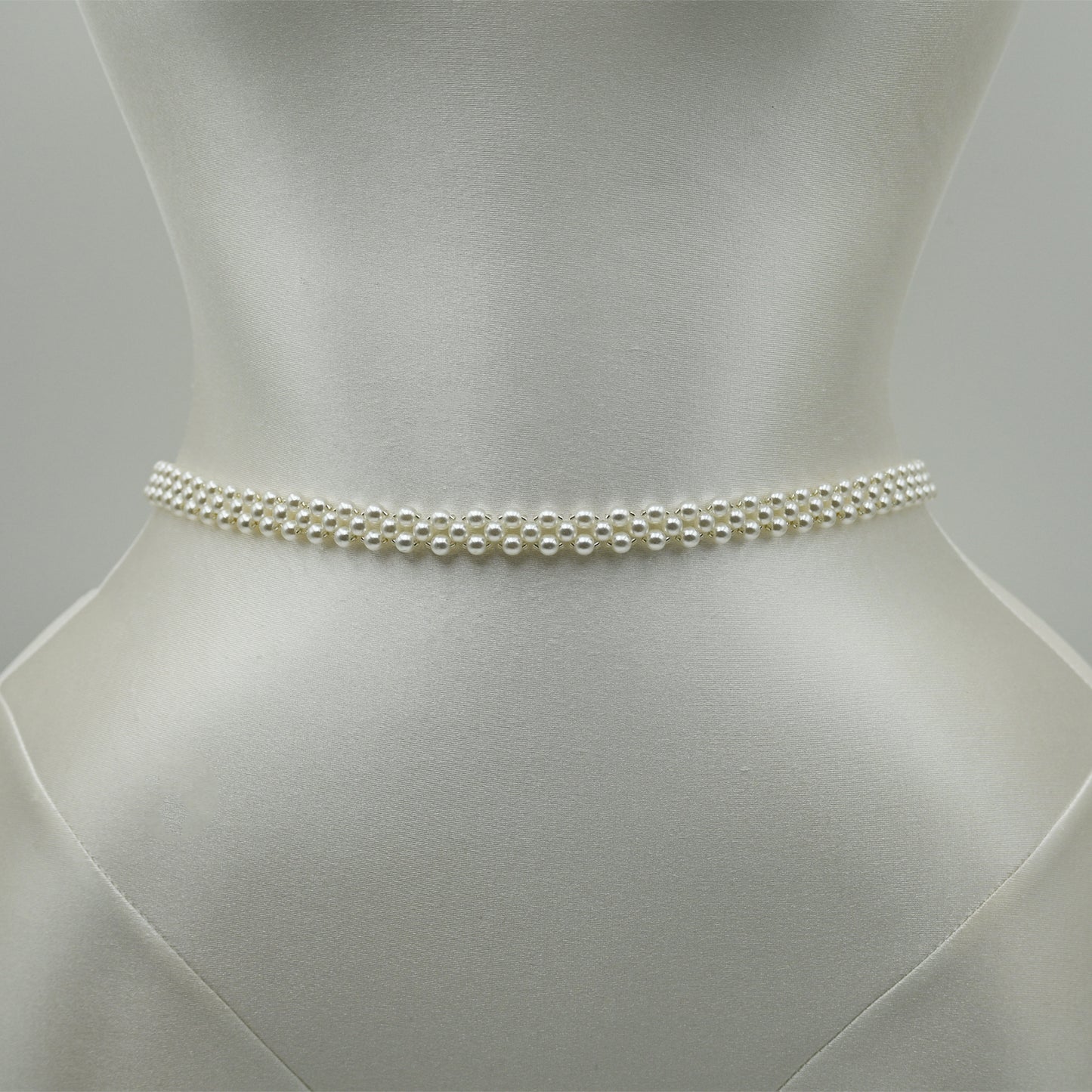 Bridella BS398 White Pearl Belt