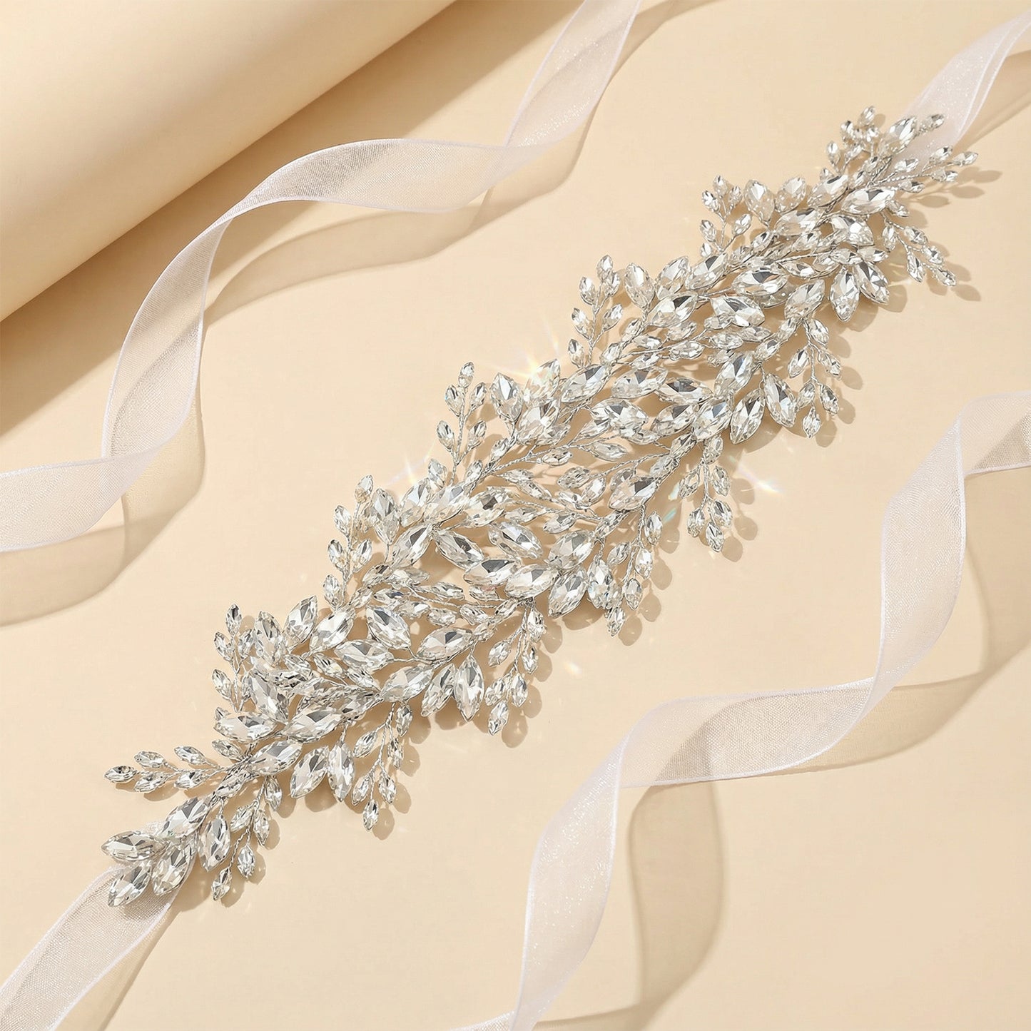 Bridella BHP304-S Silver Rhinestone Tiara