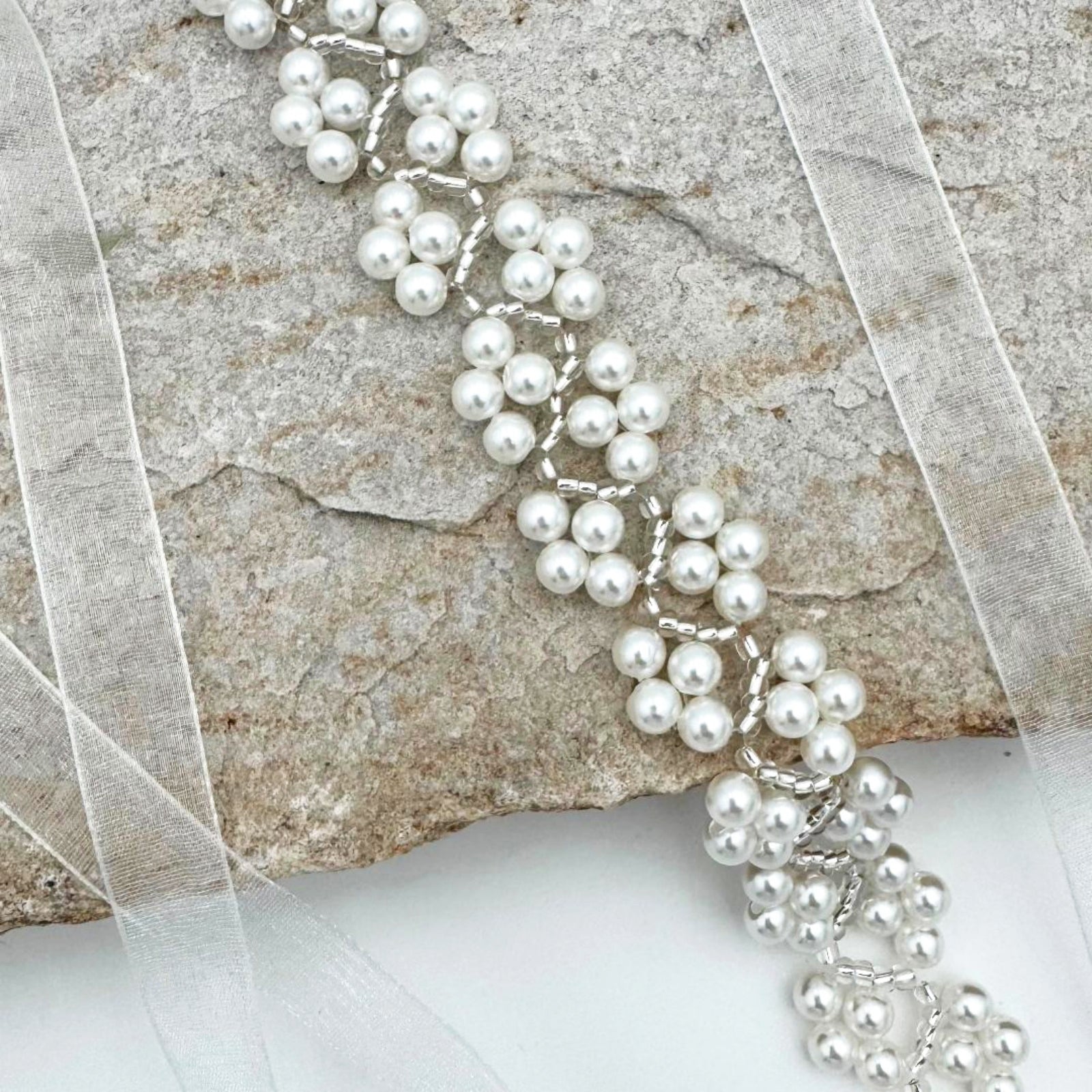 BS147 ivory pearl belt