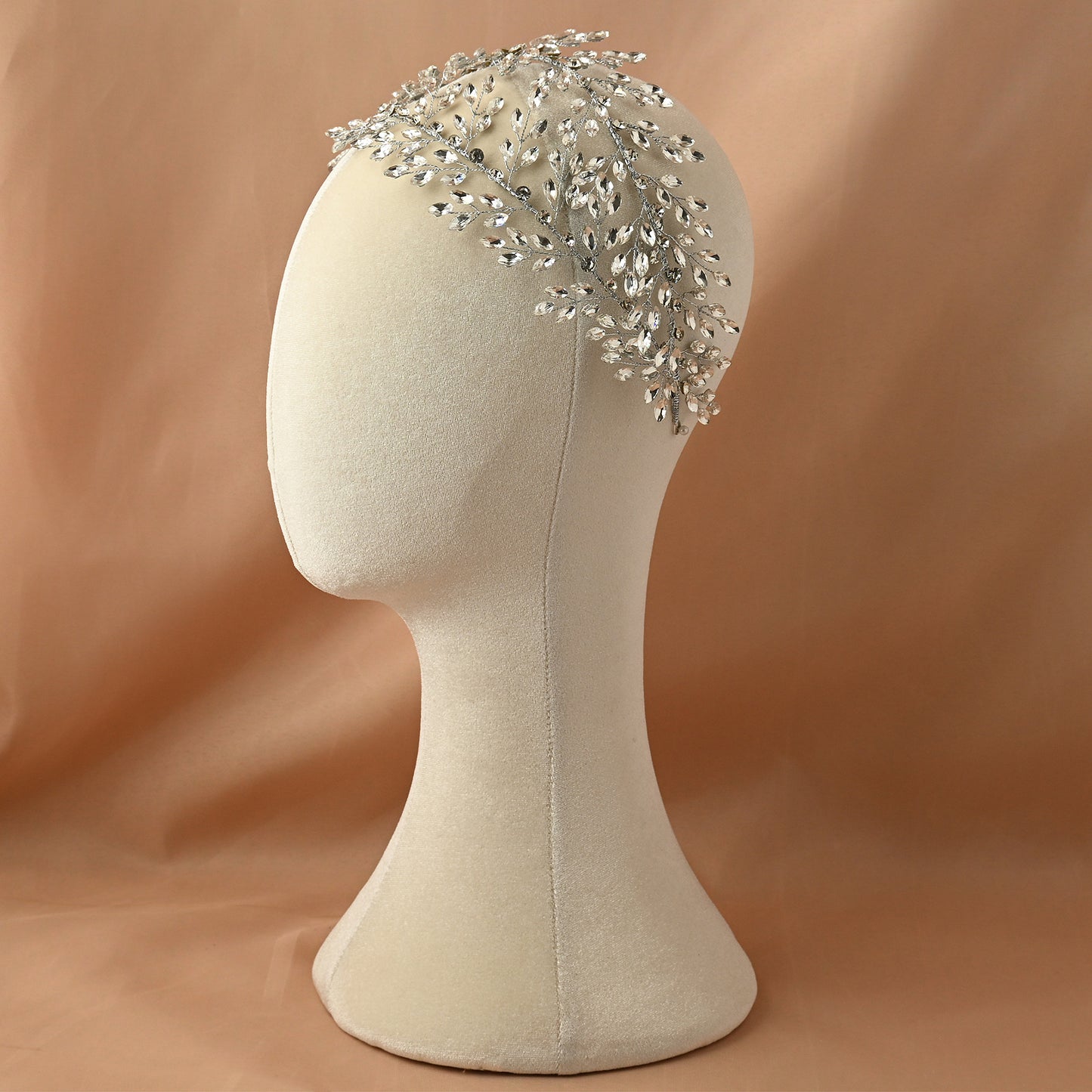 Bridella BHP308-S Silver Rhinestone Crown
