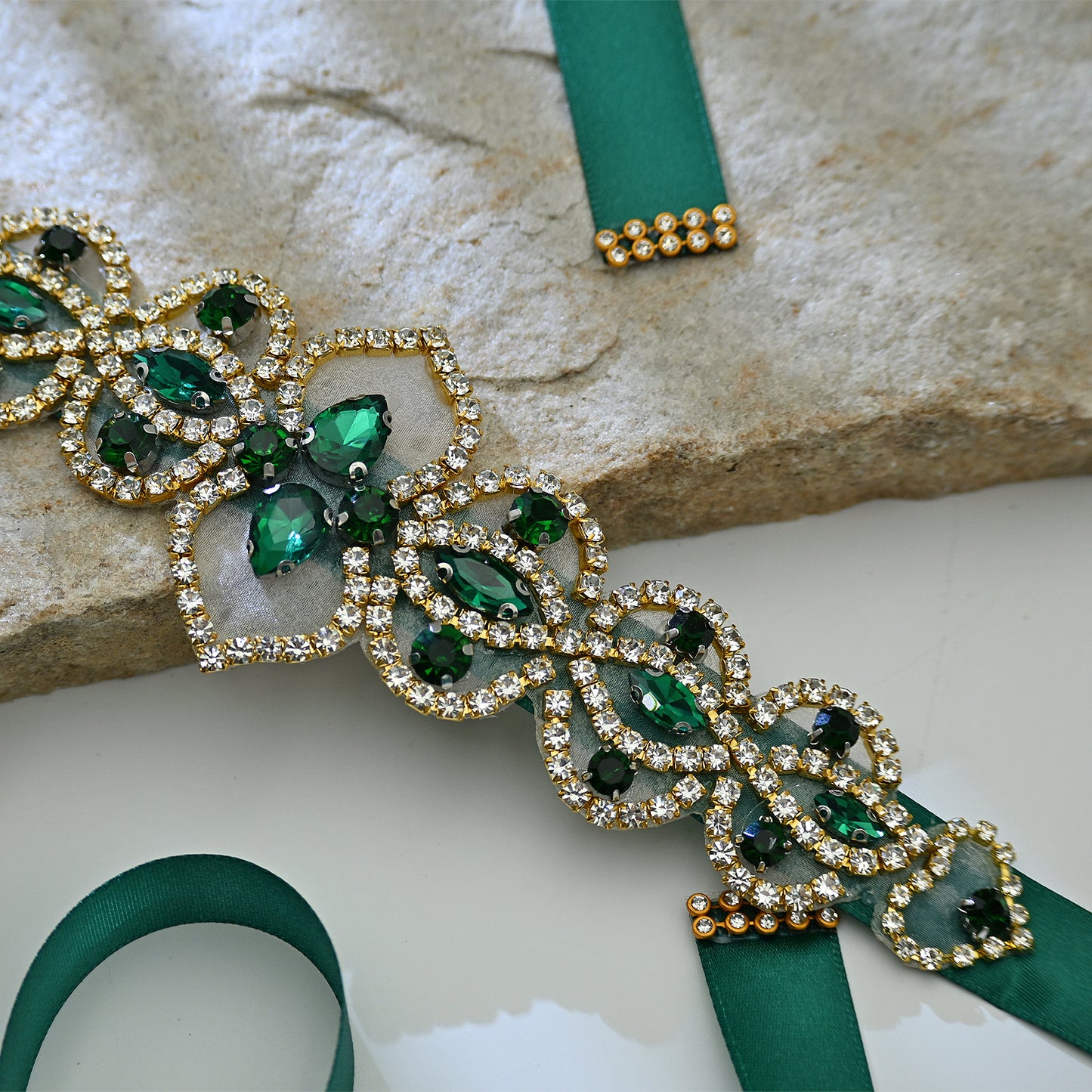 Bridella BS214KL Green Rhinestone Belt
