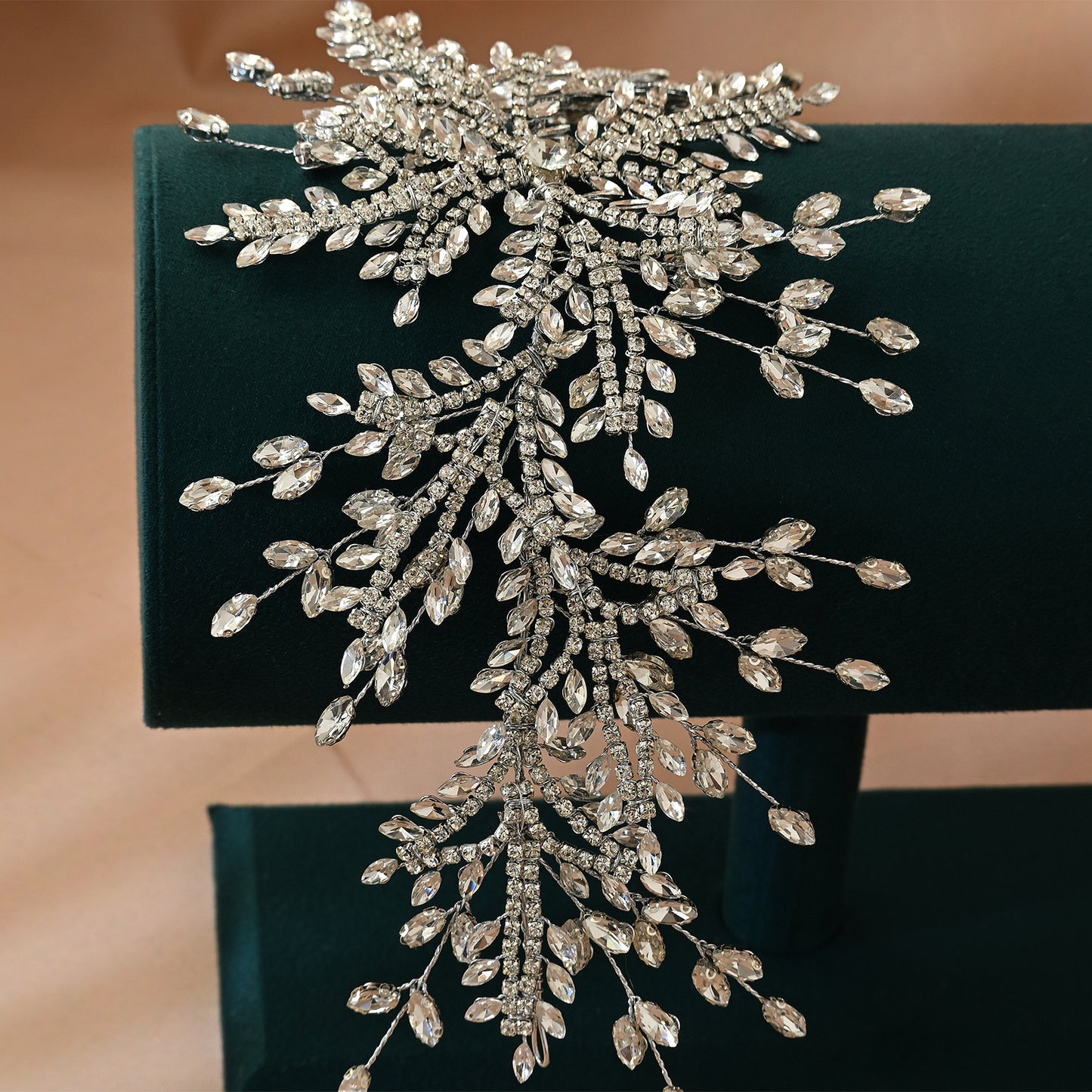 Bridella BHP482-S Silver Rhinestone Tiara