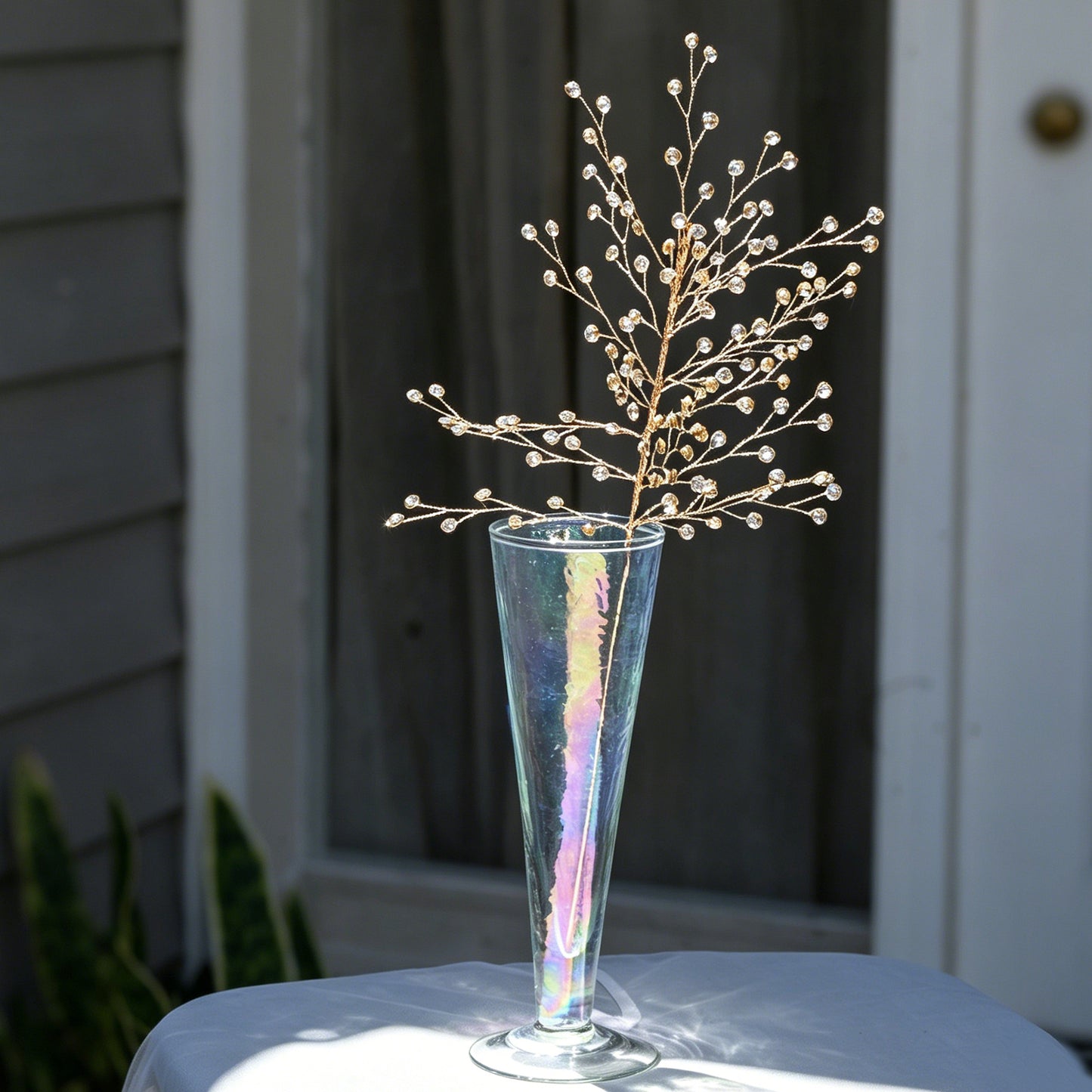Handmade Crystal Bead Artificial Berry Branches, Multi-Color Rhinestone Wire Floral Picks k112