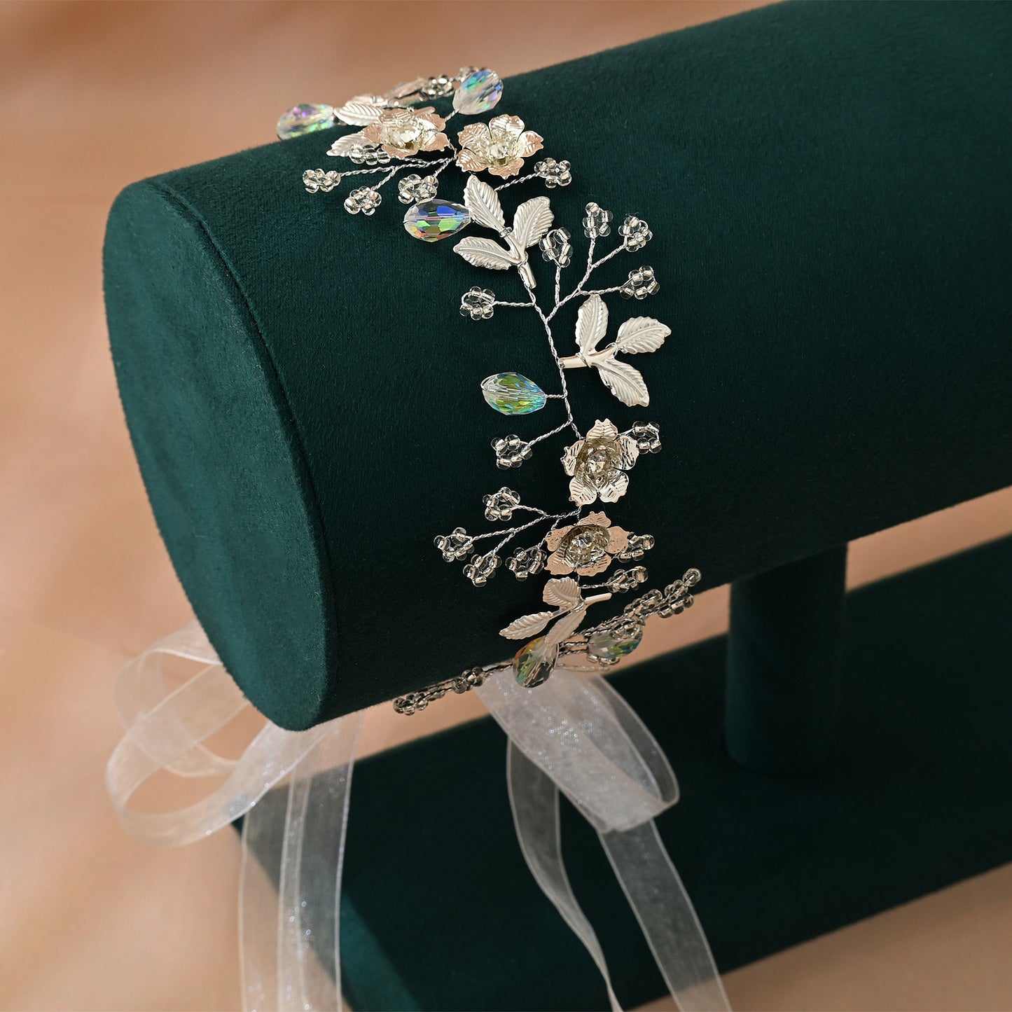 Bridella BHP350-S Silver Rhinestone Headband