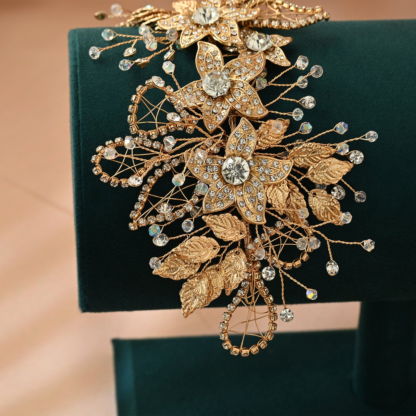 Bridella BHP282-G Gold Rhinestone Headband