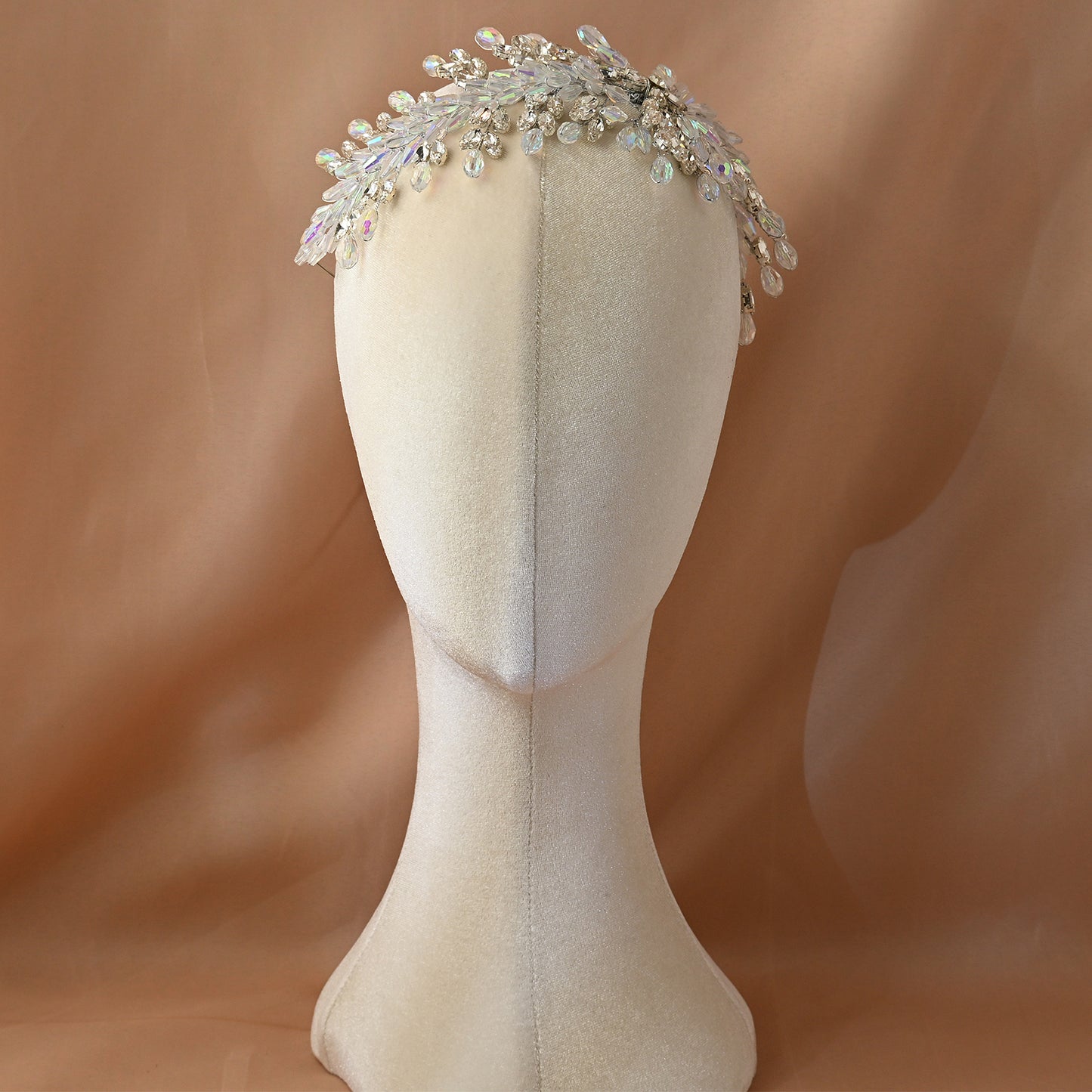 Bridella BHP539-S Silver Rhinestone & Crystal Headband