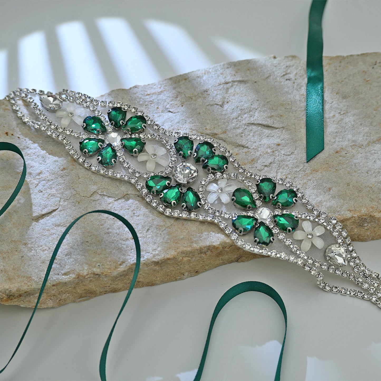 Bridella BS240KL Ivory Rhinestone Belt