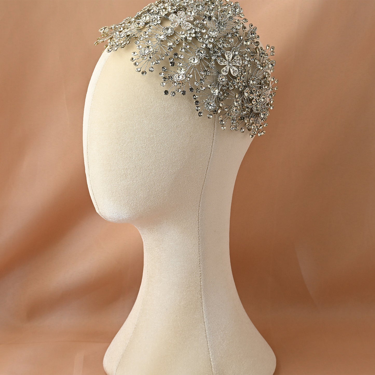 Bridella BHP240-S Silver Rhinestone Headband