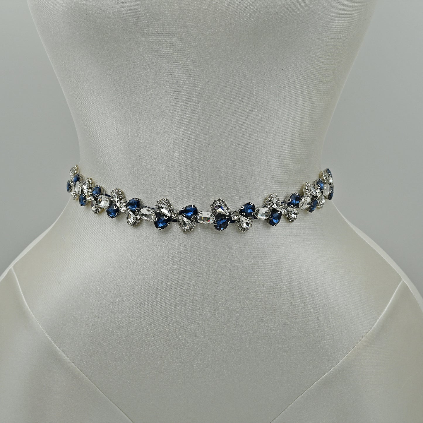 Bridella BS212ML-Navy Blue Navy Rhinestone Belt