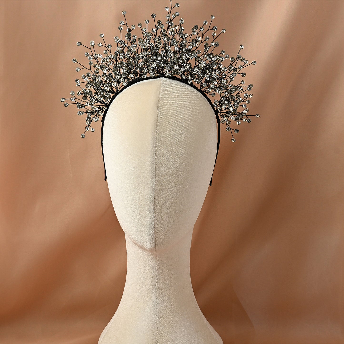 Bridella BHP193 Black Rhinestone Crown