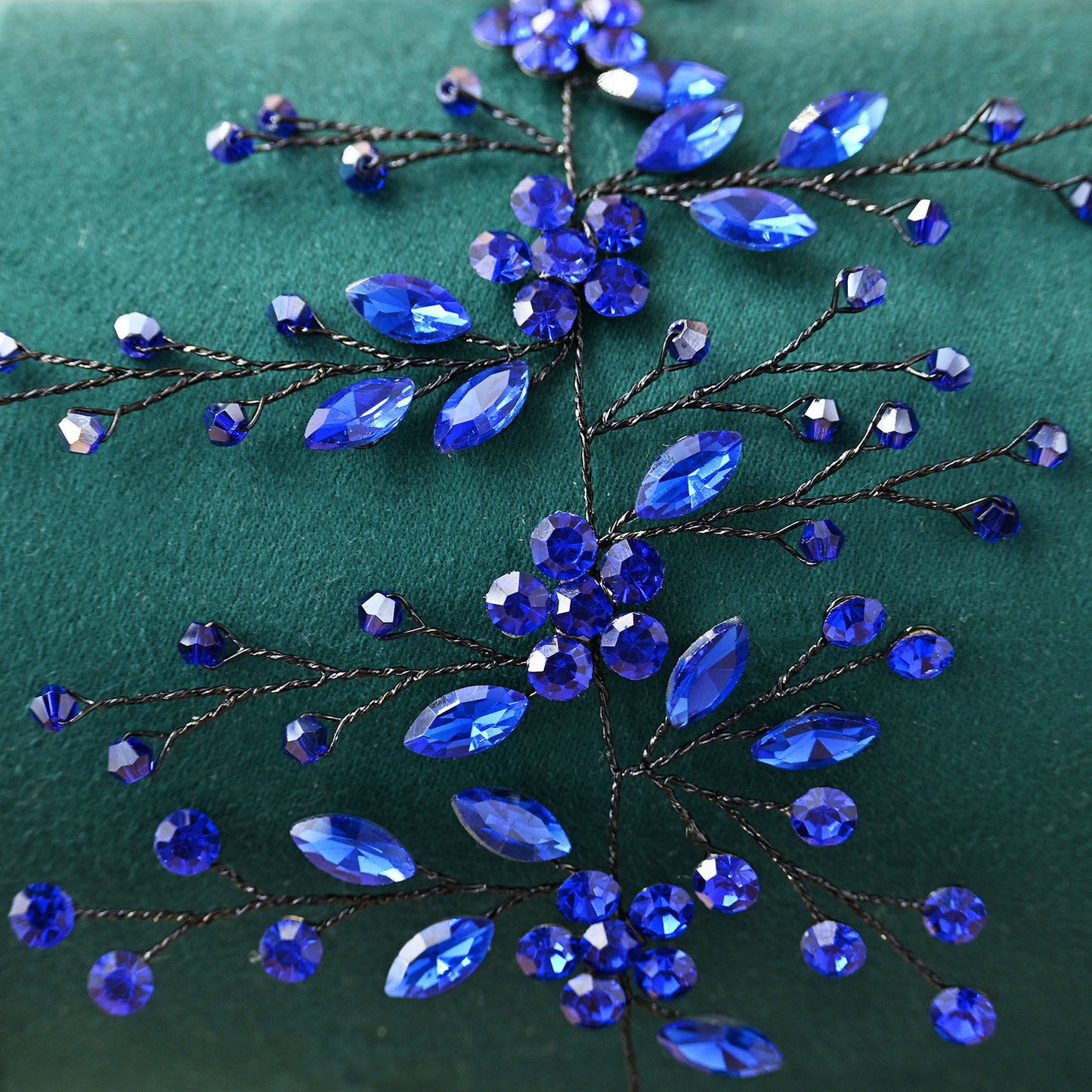 Bridella BHP65-Royal Blue Rhinestone Headband