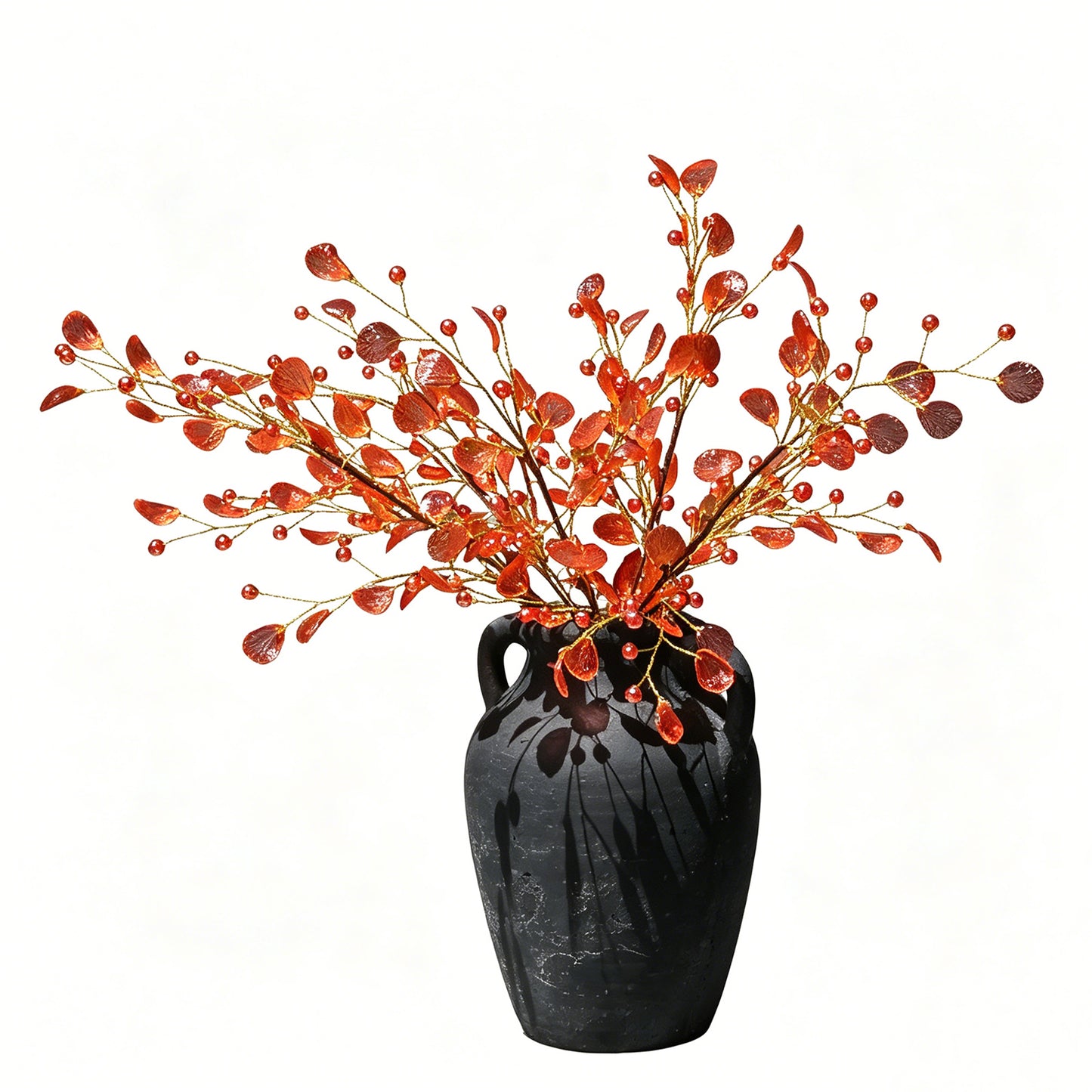 Handmade Crystal Bead Ginkgo Leaf Artificial Flower Stems K107
