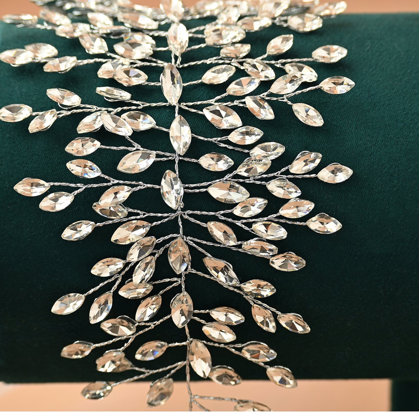 Bridella BHP237-S Sliver Rhinestone Headband