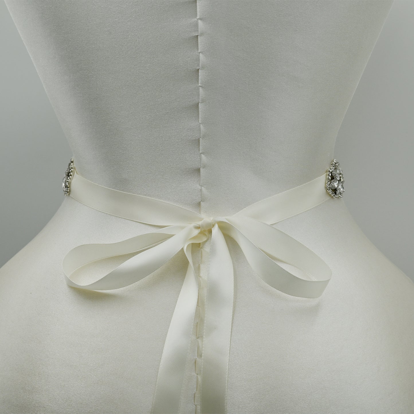 Bridella BS21 Ivory Rhinestone Belt