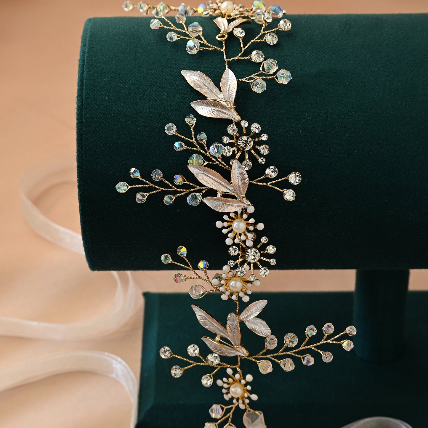 Bridella BHP294-headband Gold Rhinestone Headband