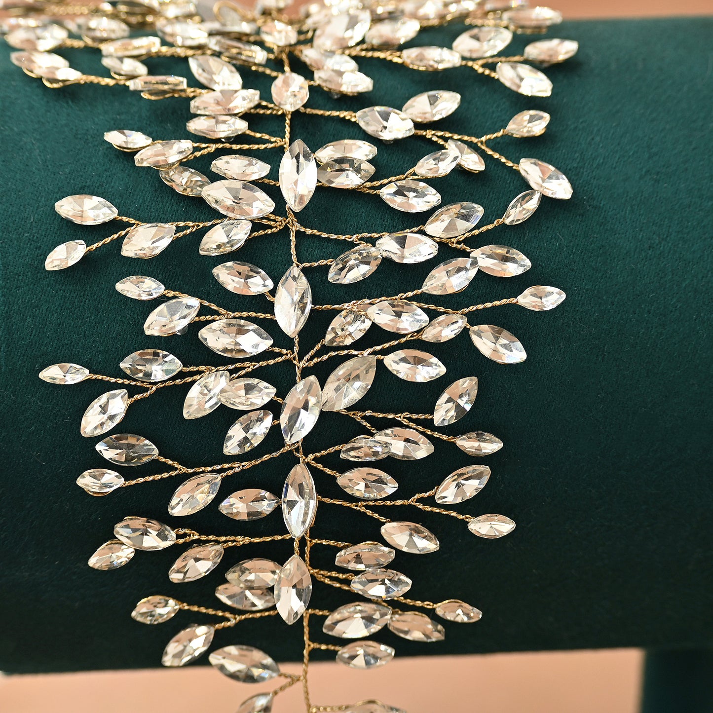 Gold Rhinestone Headband for Wedding - Bridella BHP237-G