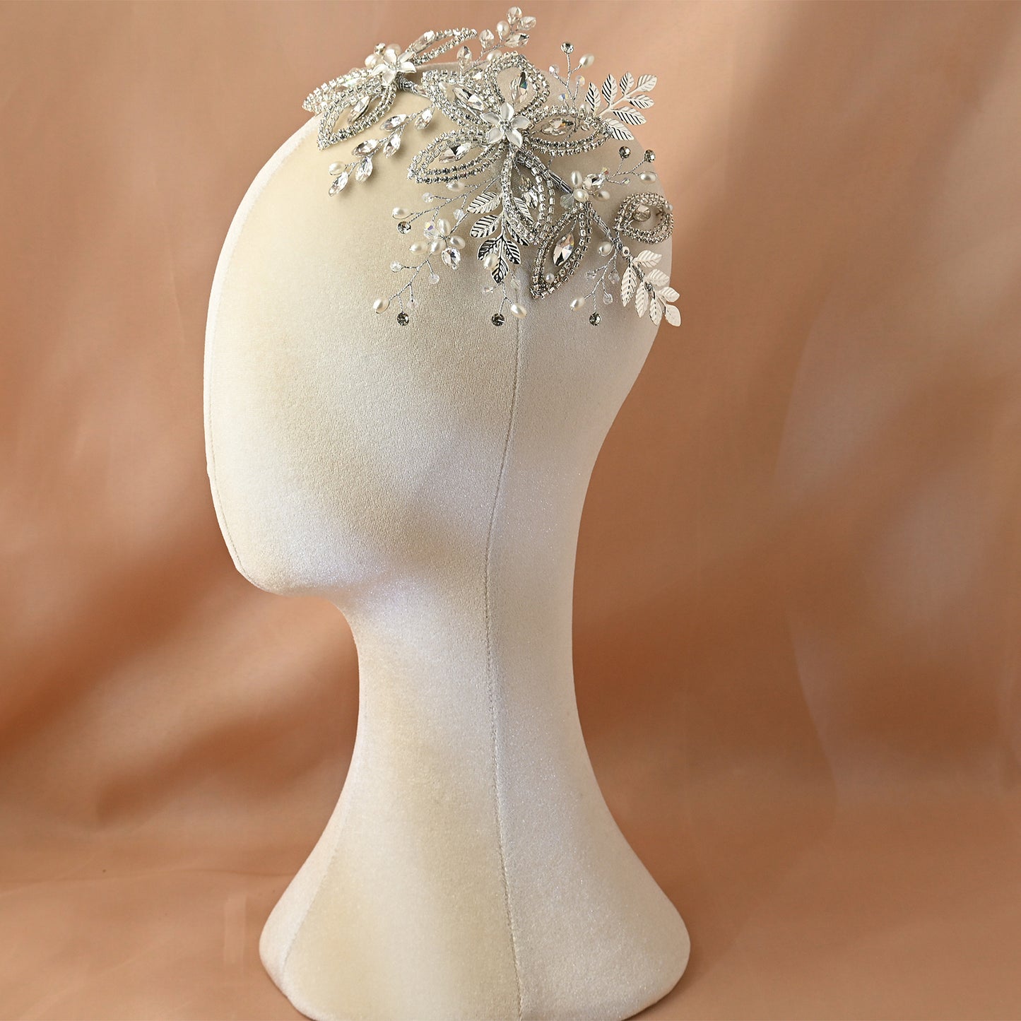 Bridella BHP305-S Silver Rhinestone Crown