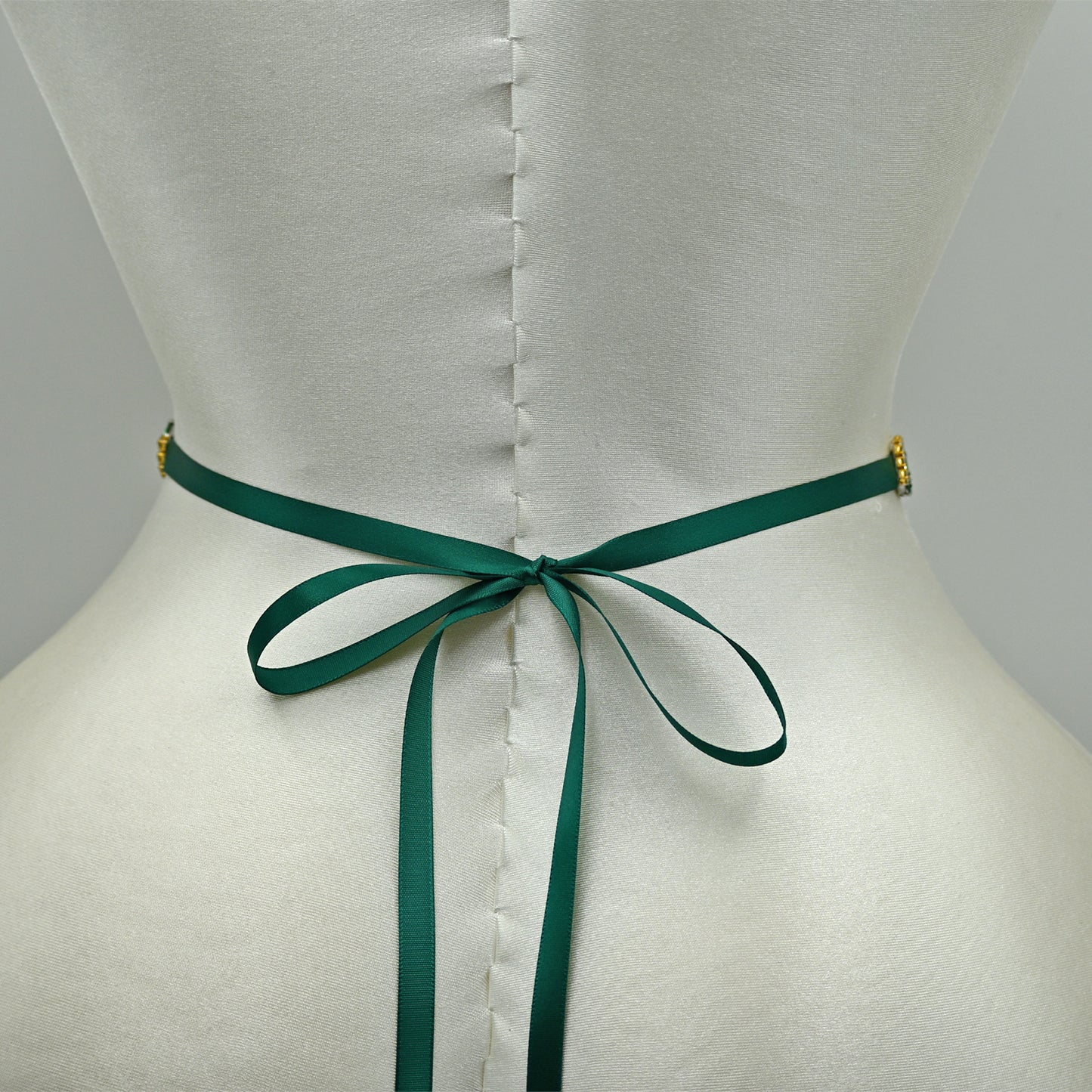 Bridella BS203KL-Green Ribbon Emerald Rhinestone Belt