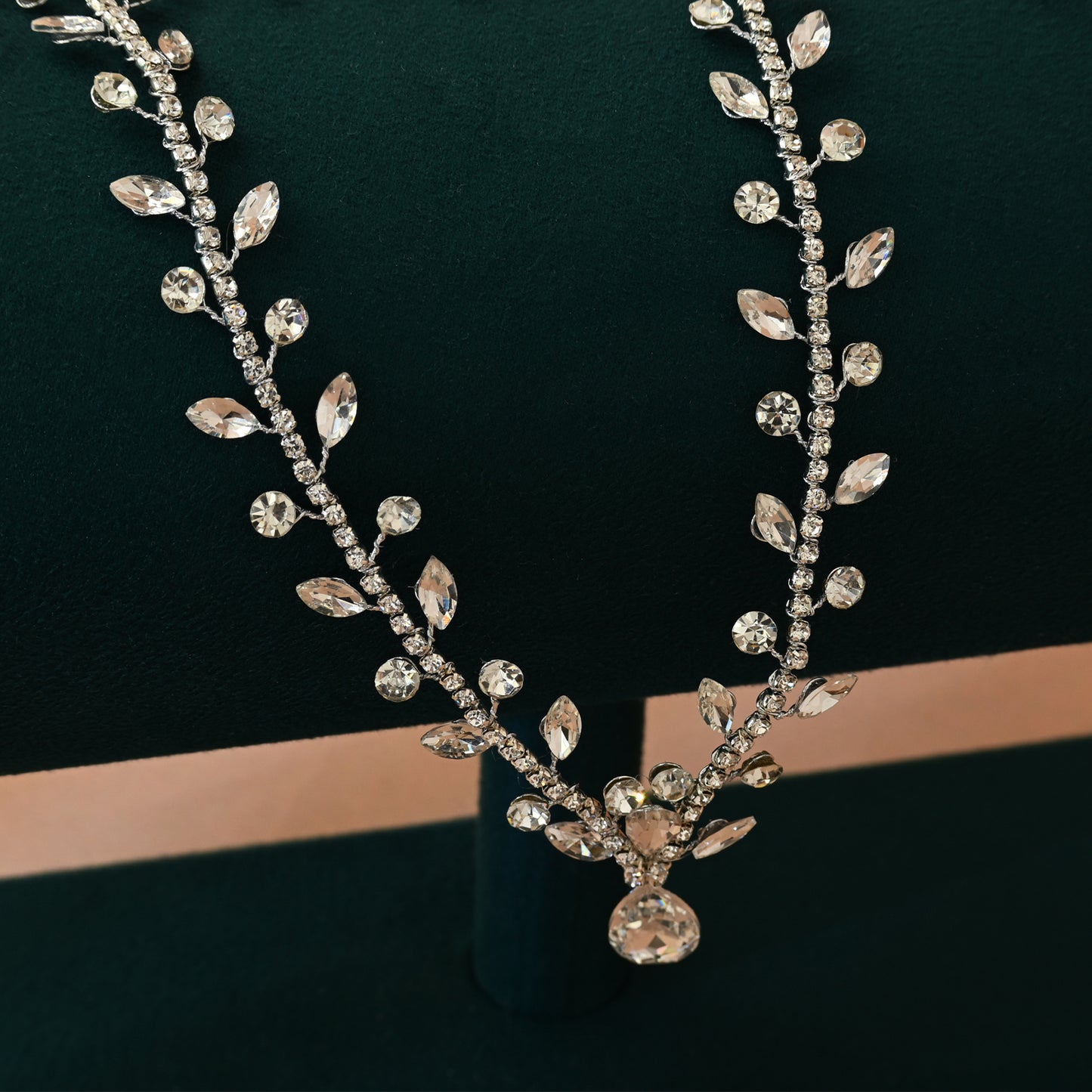 Bridella BHP466-S Silver Rhinestone & Pearl Tiara