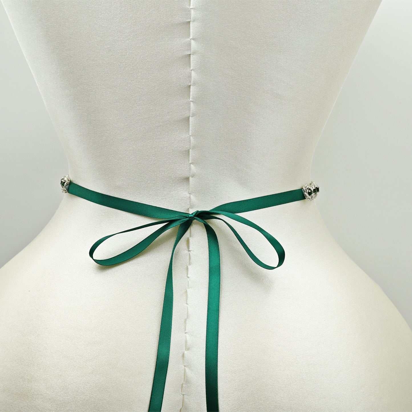 Green Rhinestone Bridal Belt Sash for Wedding - Bridella BS143KL