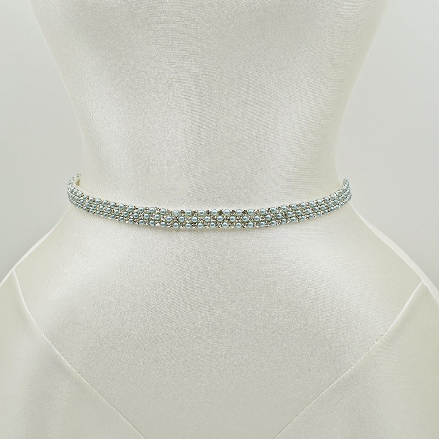 Ivory Rhinestone Pearl Bridal Sash Wedding Dress Belt – Bridella BS134L