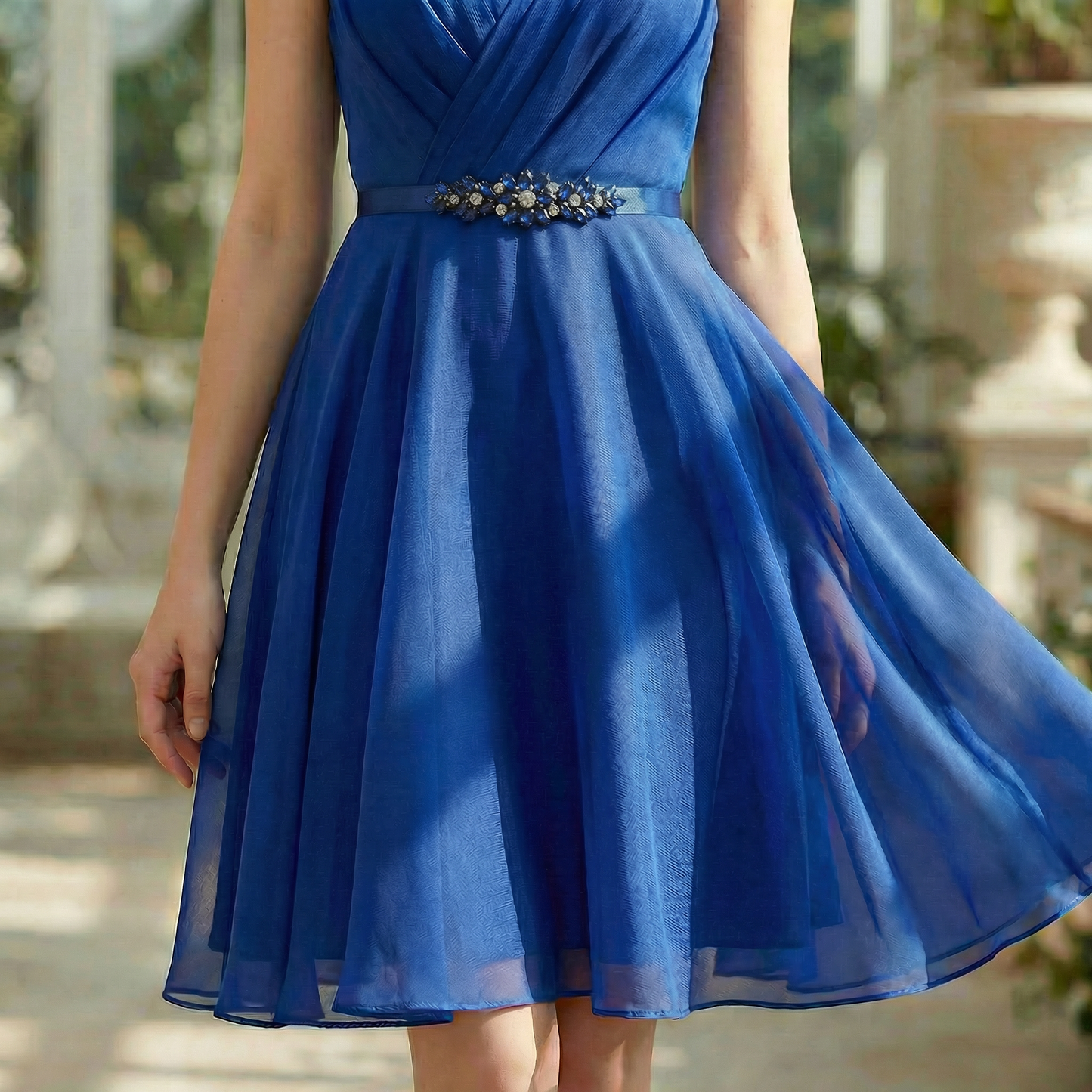 Navy Blue Rhinestone Bridal Sash Ribbon Wedding Dress Belt – Bridella BS243ML