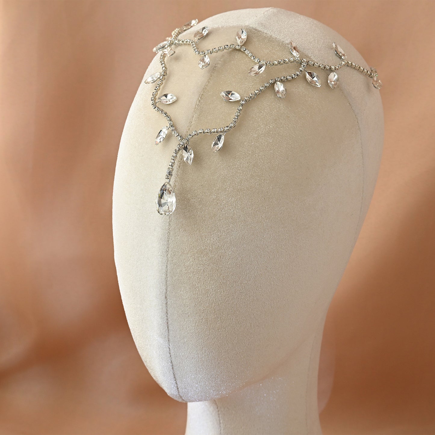 Bridella BHP495-S Silver Rhinestone Headwear