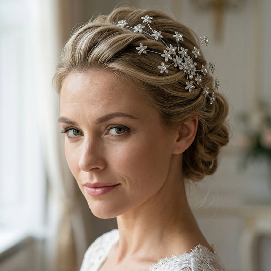 Bridella BHP502-S Silver Rhinestone Hair Comb