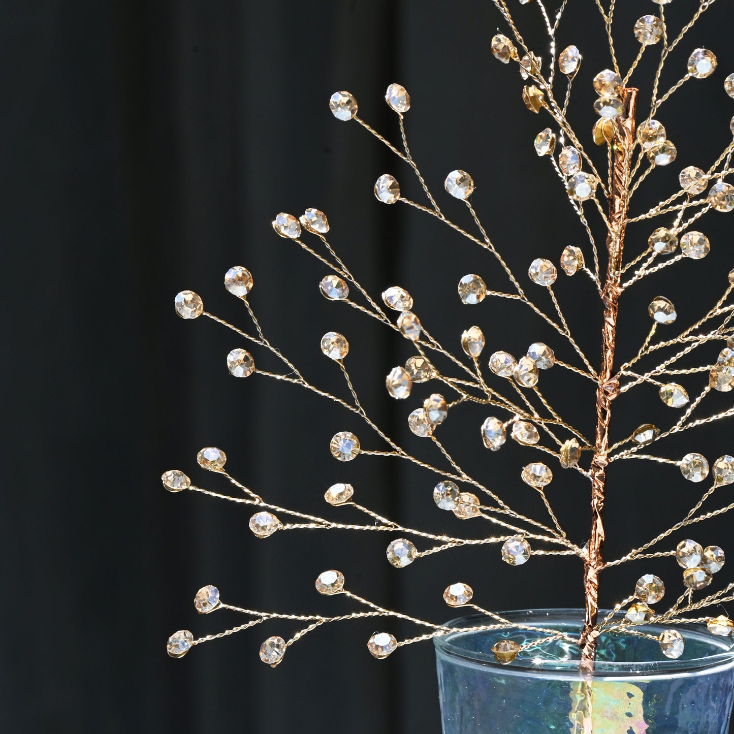 Handmade Crystal Bead Artificial Berry Branches, Multi-Color Rhinestone Wire Floral Picks k112