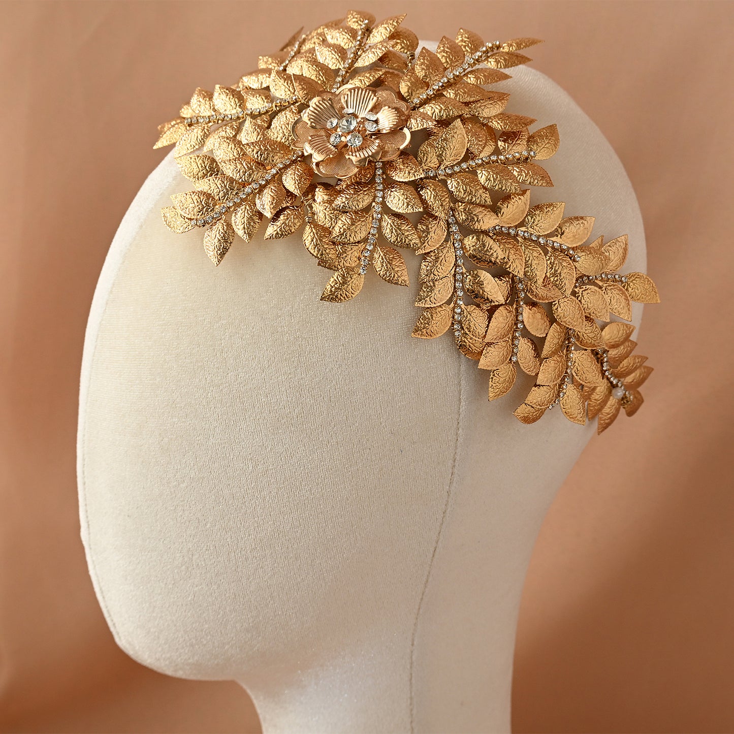 Bridella BHP510-G Gold Rhinestone Crown