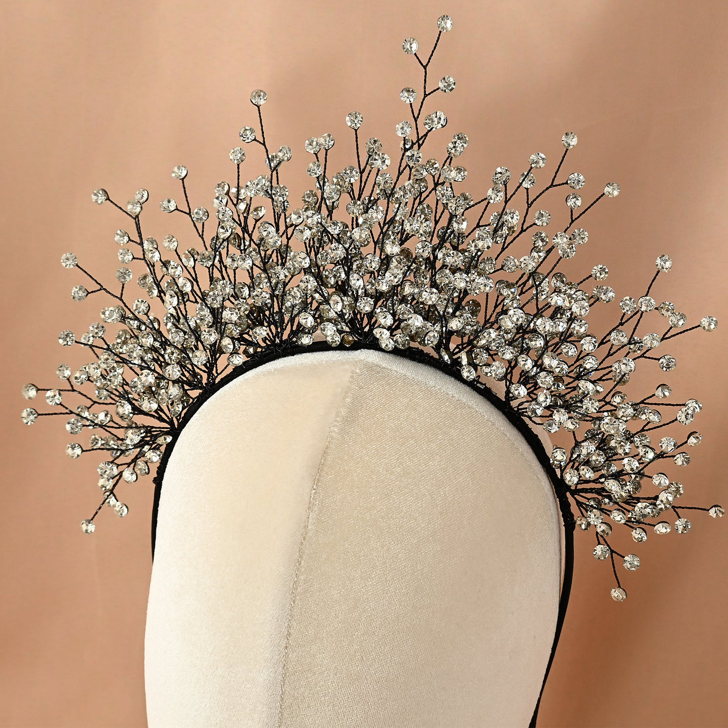Bridella BHP193 Black Rhinestone Crown