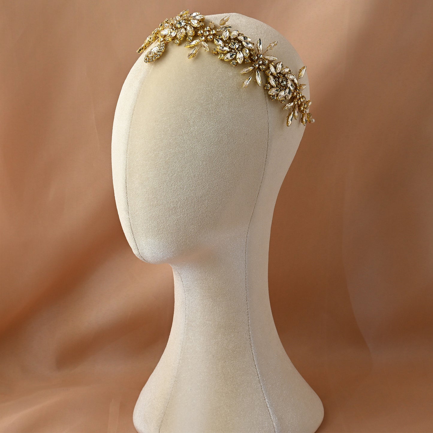 Bridella BHP440-G Gold Rhinestone Headwear