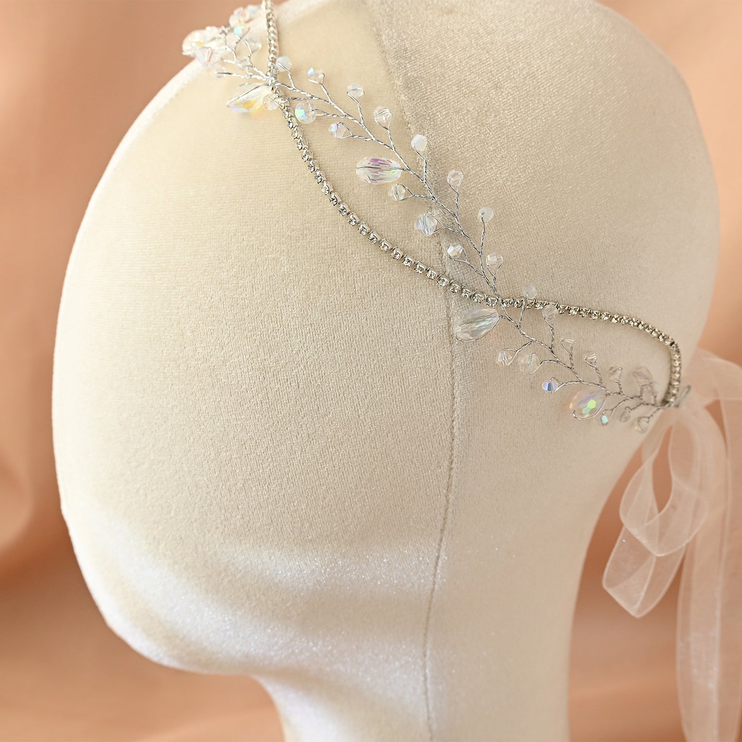 Bridella BHP93-S Silver Rhinestone Tiara