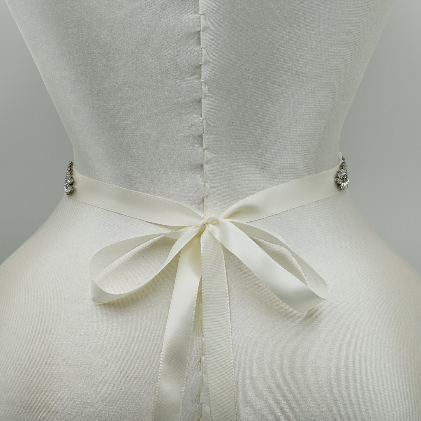 Bridella BS83 Off White Rhinestone & Pearl Belt