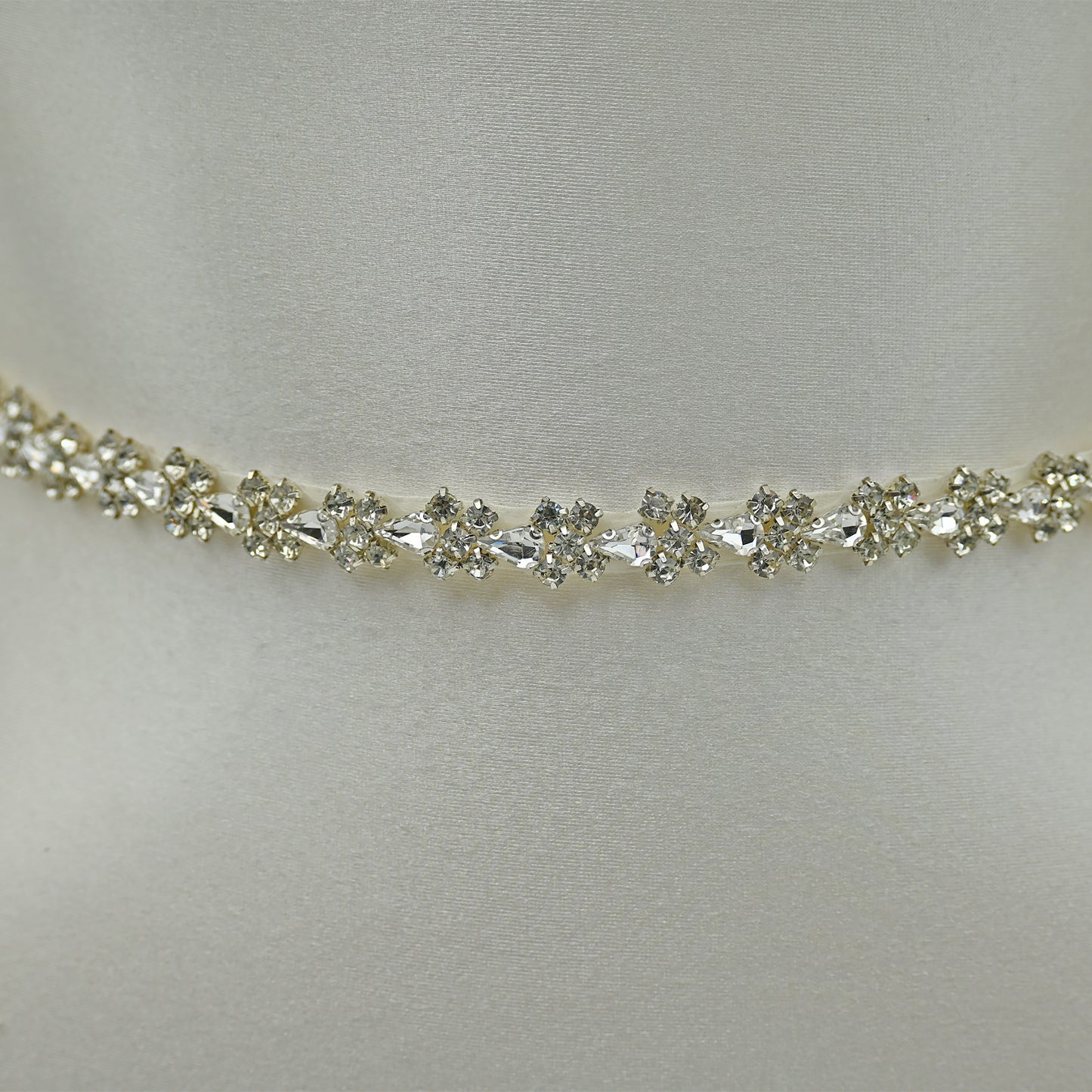 Bridella BS129 Silver Rhinestone Belt