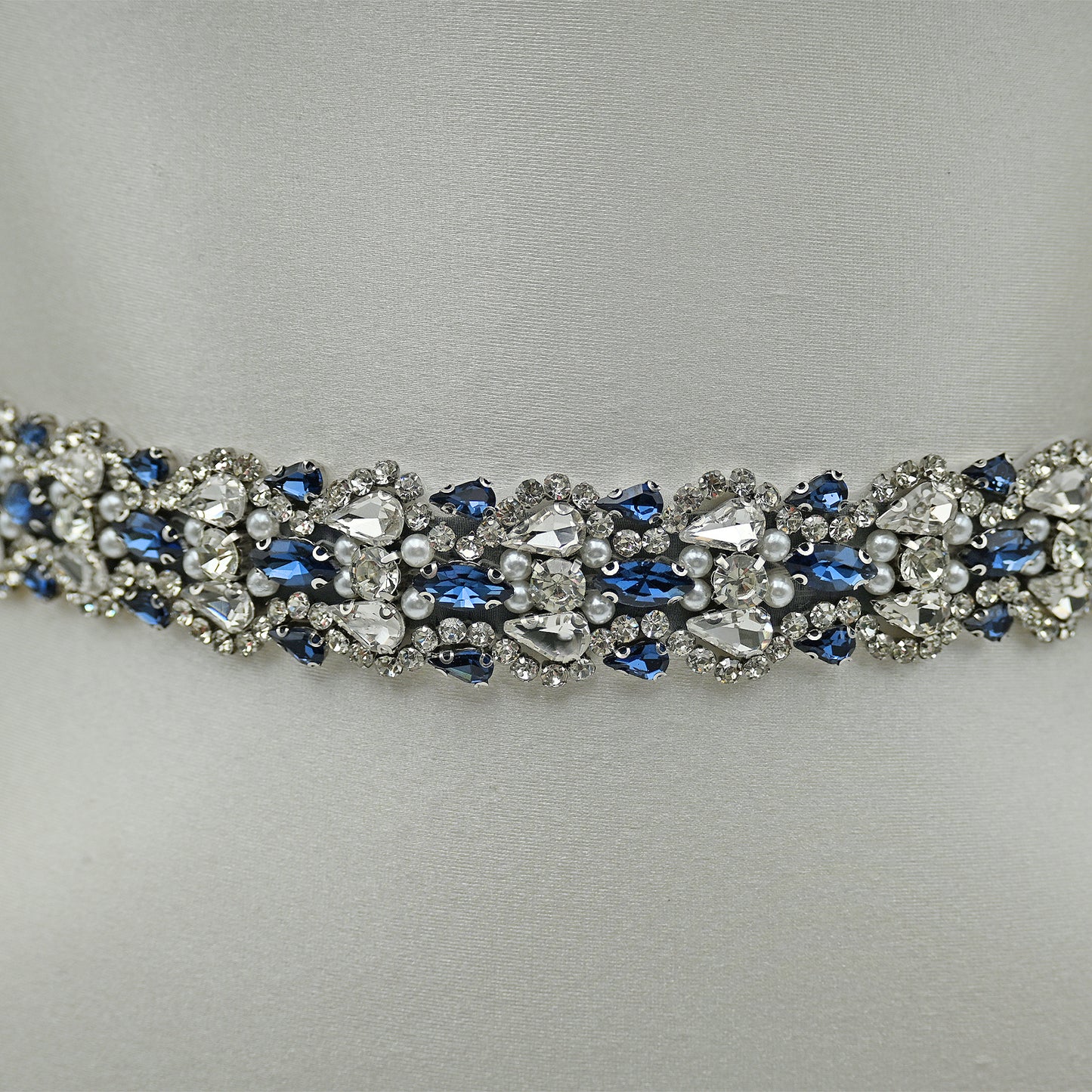 Bridella BS466ML Navy Rhinestone Belt