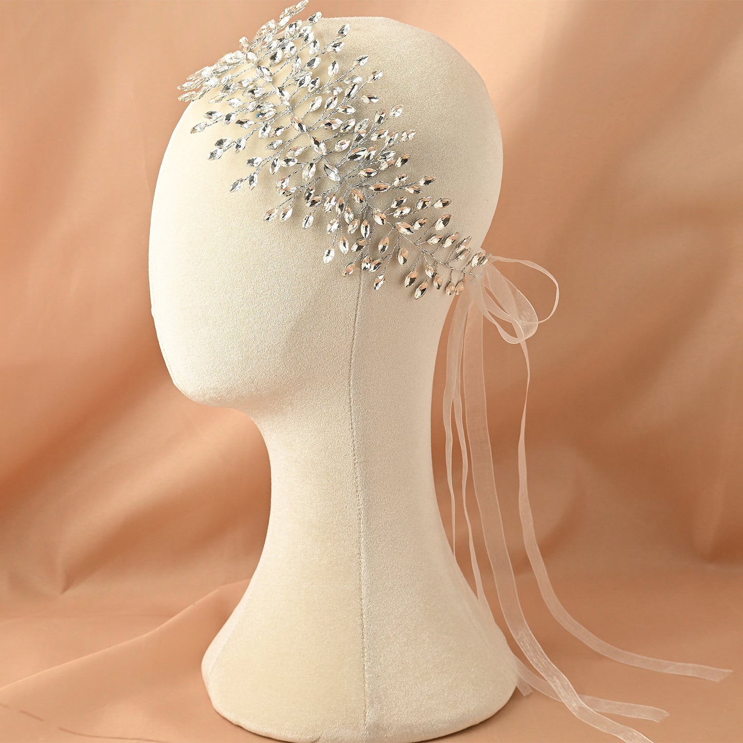 Bridella BHP237-S Sliver Rhinestone Headband