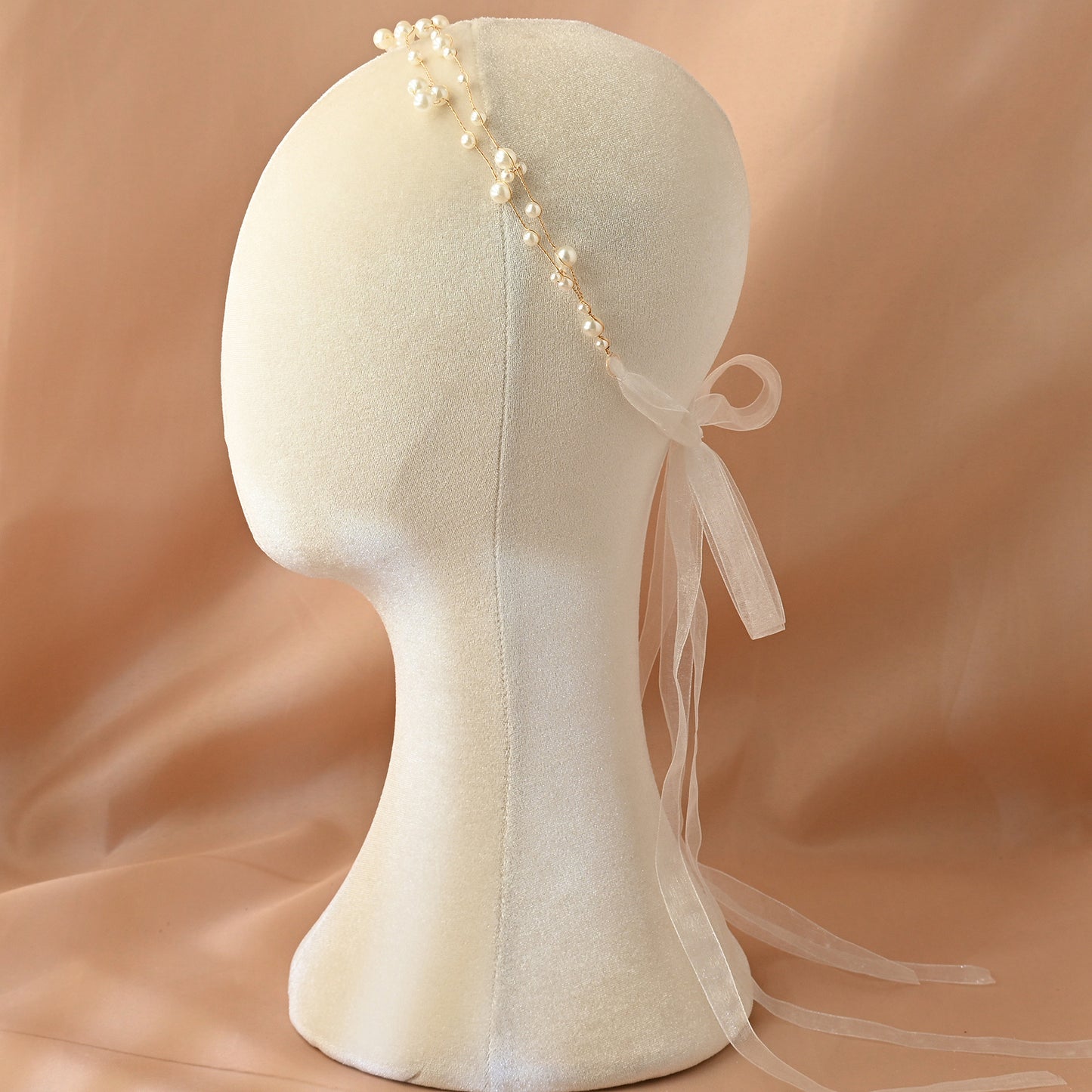 Bridella BHP36 Gold Pearl Headband