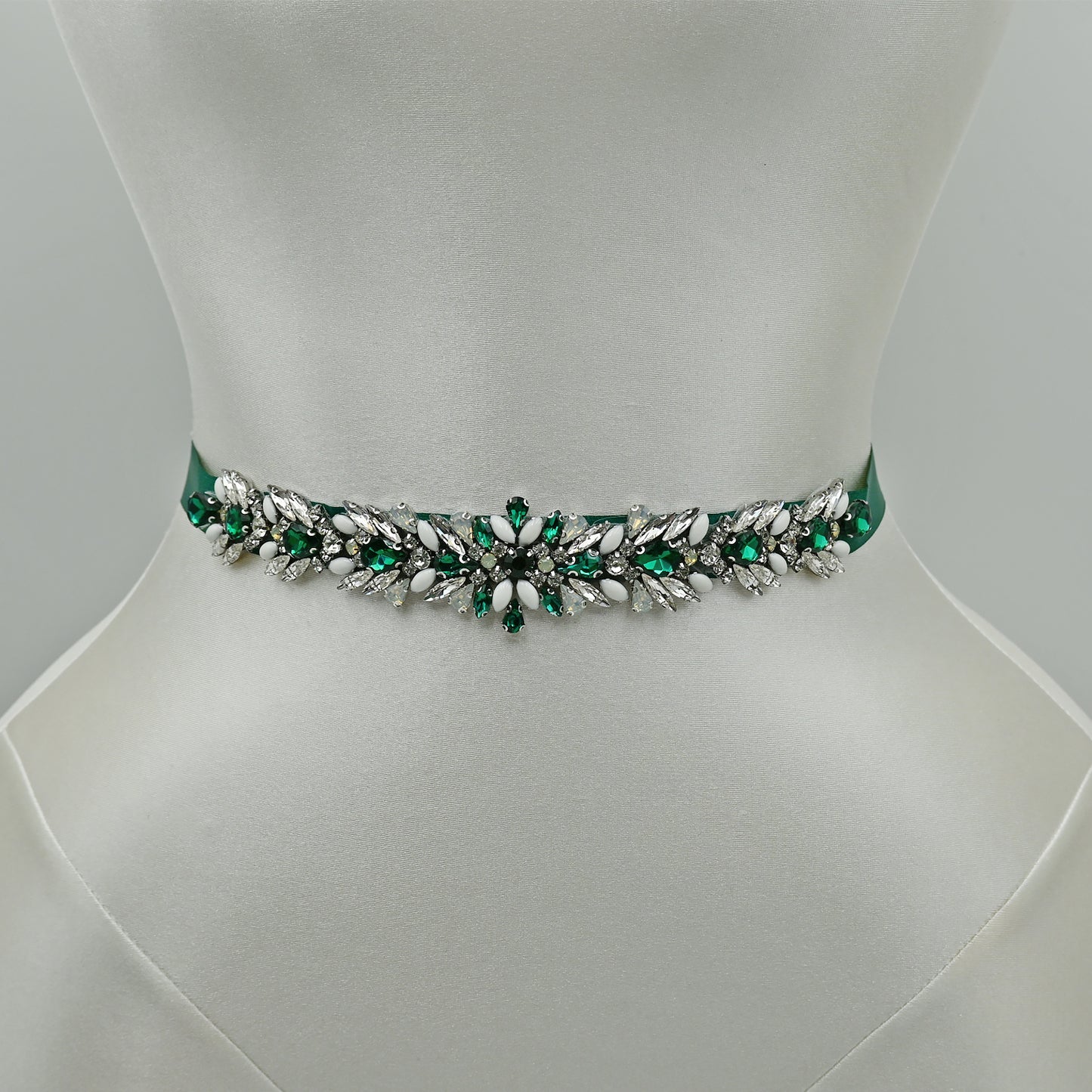 Bridella BS476KL Green Rhinestone Belt