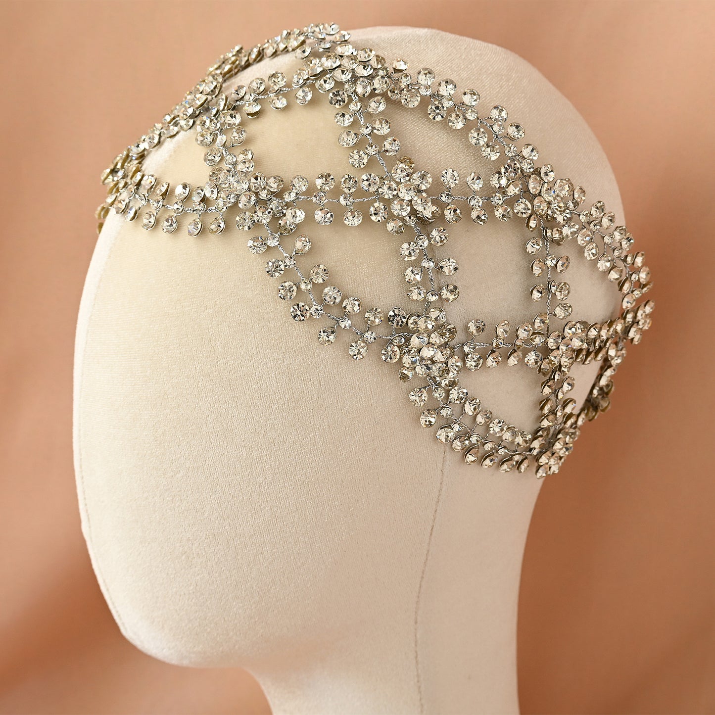 Bridella BHP243-S Silver Rhinestone Tiara