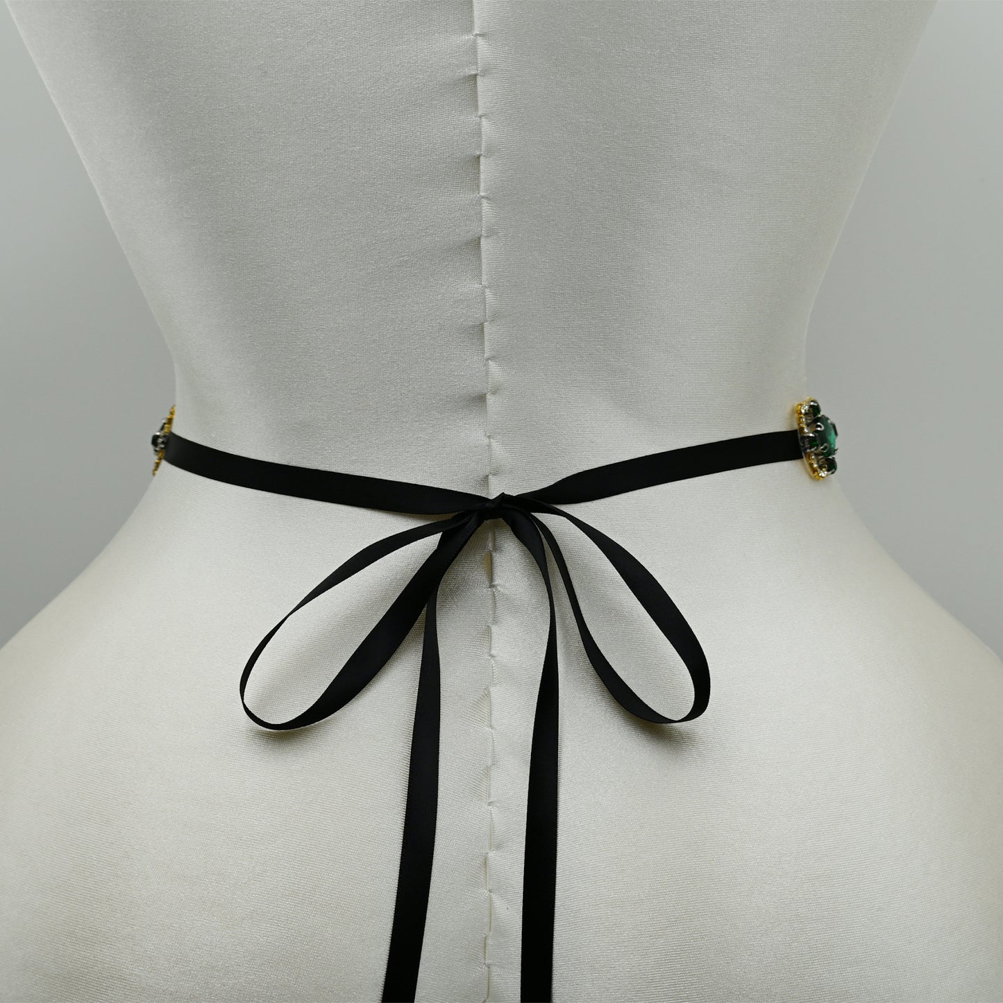 Bridella BS218KL Green Rhinestone & Pearl Belt