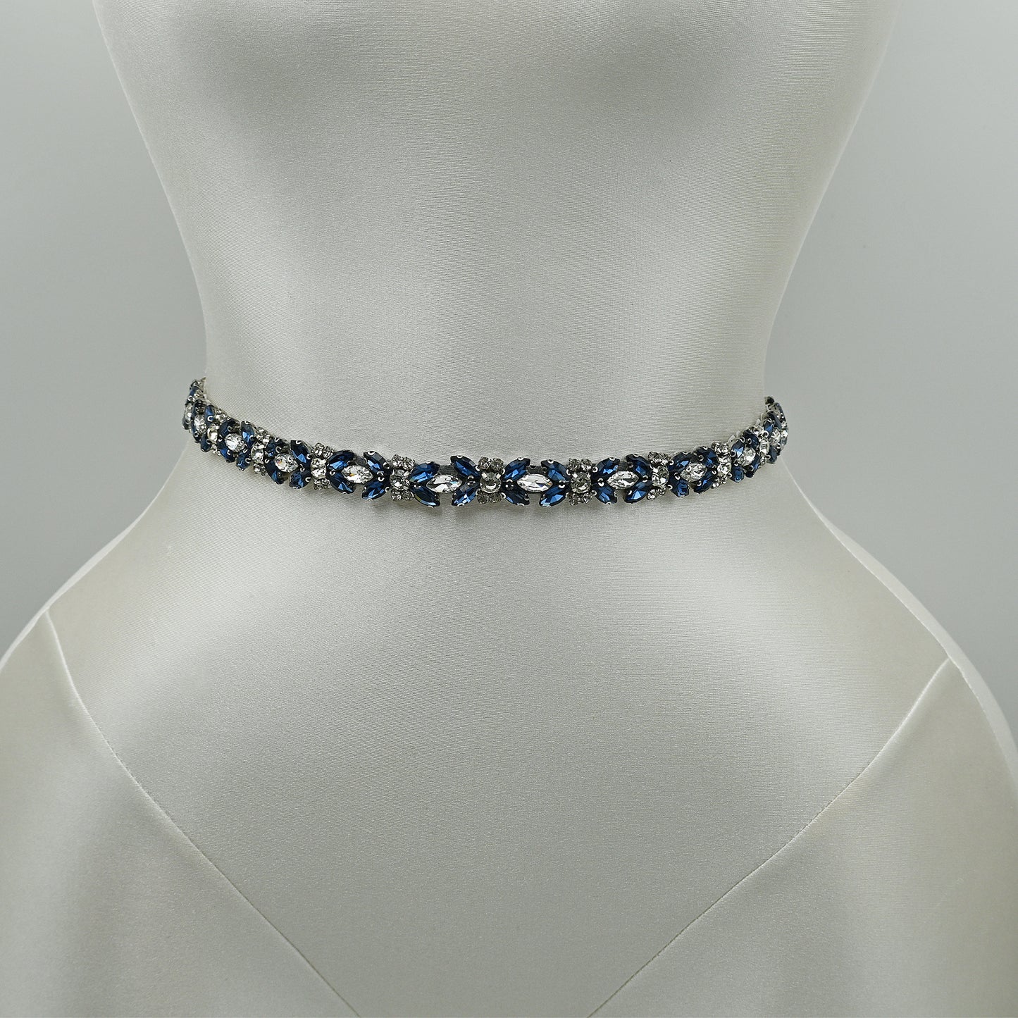 Bridella BS16ML Blue Rhinestone Belt